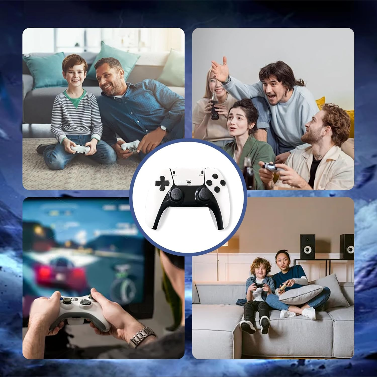 Retro Game Console, Retro Game Stick,2.4G Wireless Mini Video Games Emulator (64G)