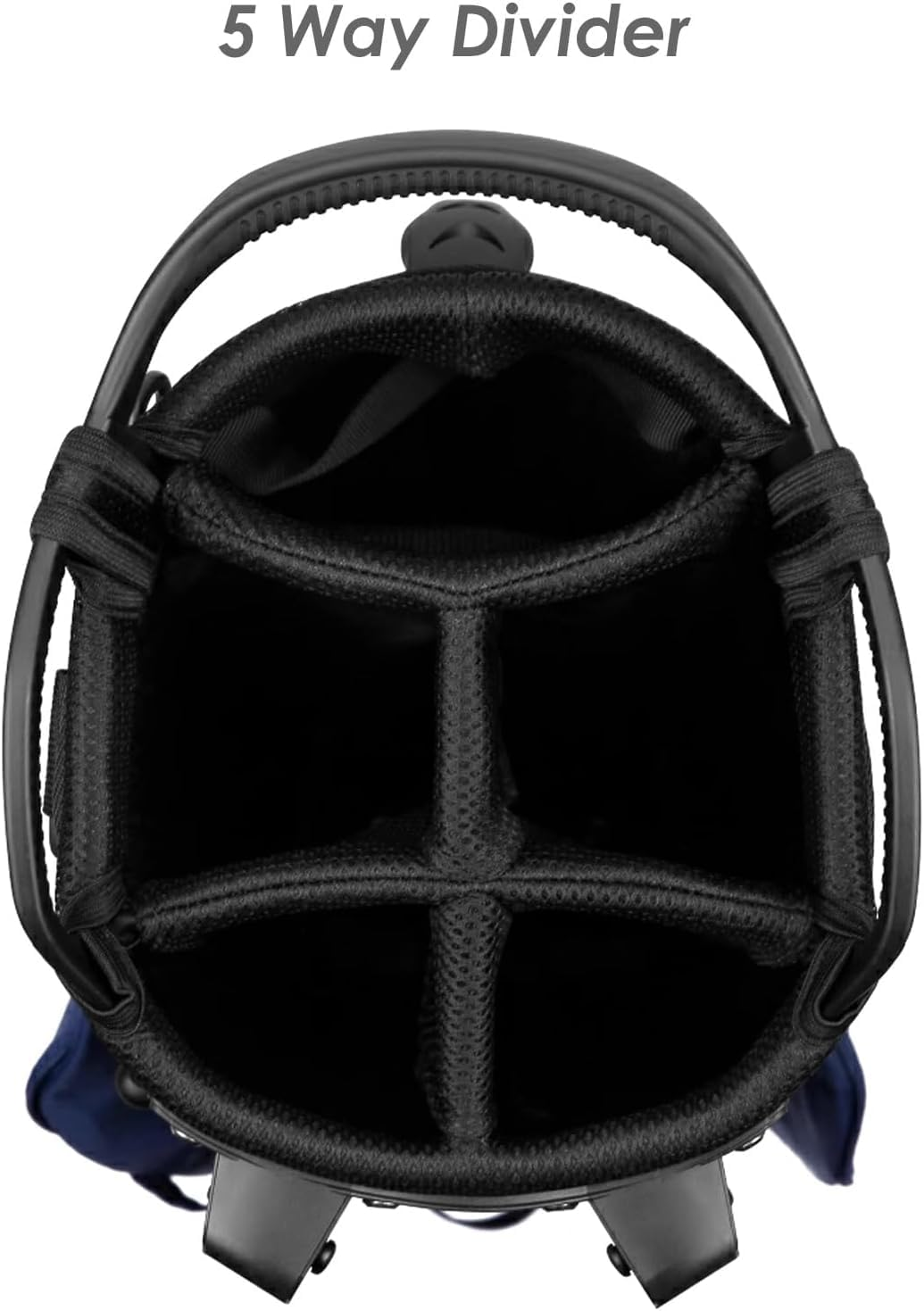 Golf Bag, Portable Golf Bag, Multi-Pocket Golf Bag with Non-Slip Stand, Automatic Adjustable Twofold Shoulder Straps, Removable Straps, Adult Golf Accessories, 11.8X49.2 Inches image number 4