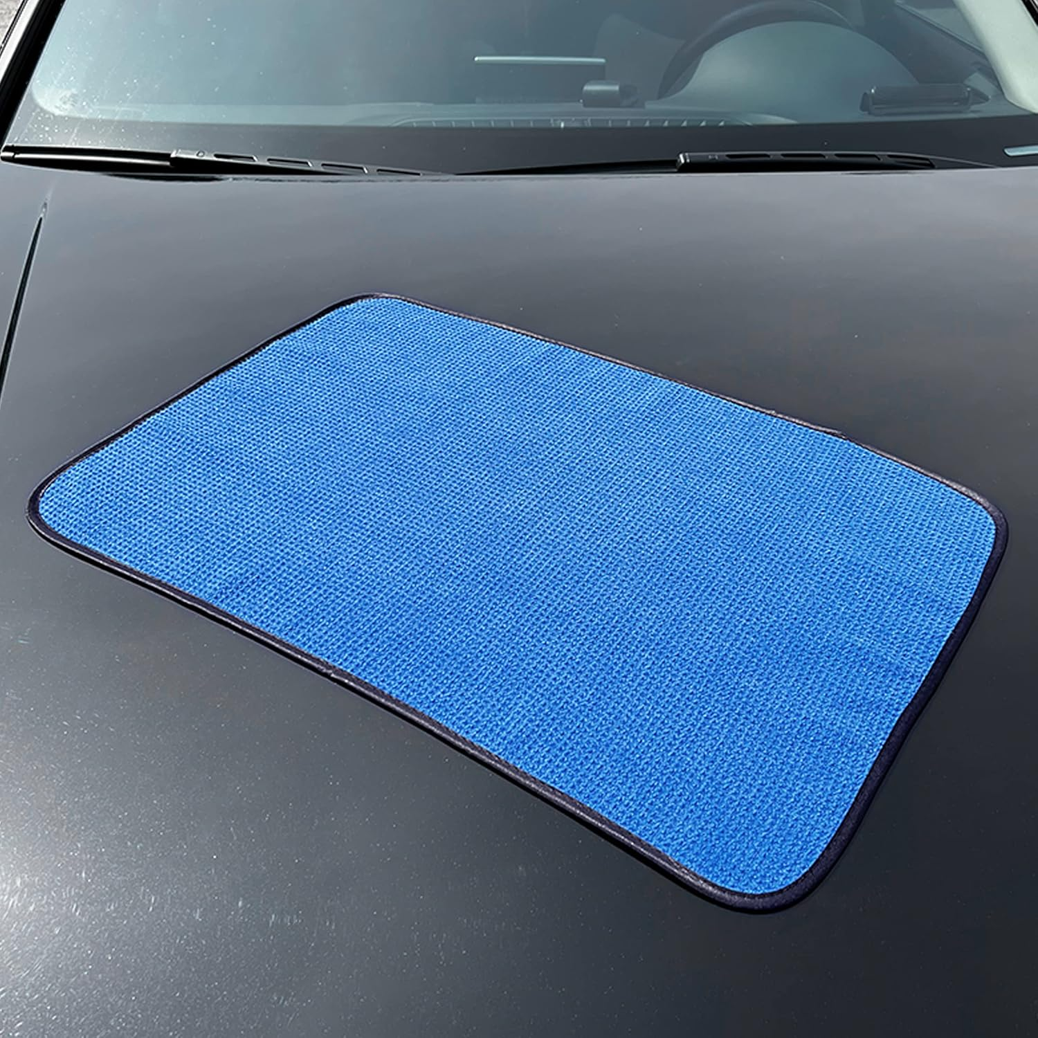 POLYTE Elite Microfiber Drying Towel (16X24, 4 Pack, Waffle, Blue) image number 2