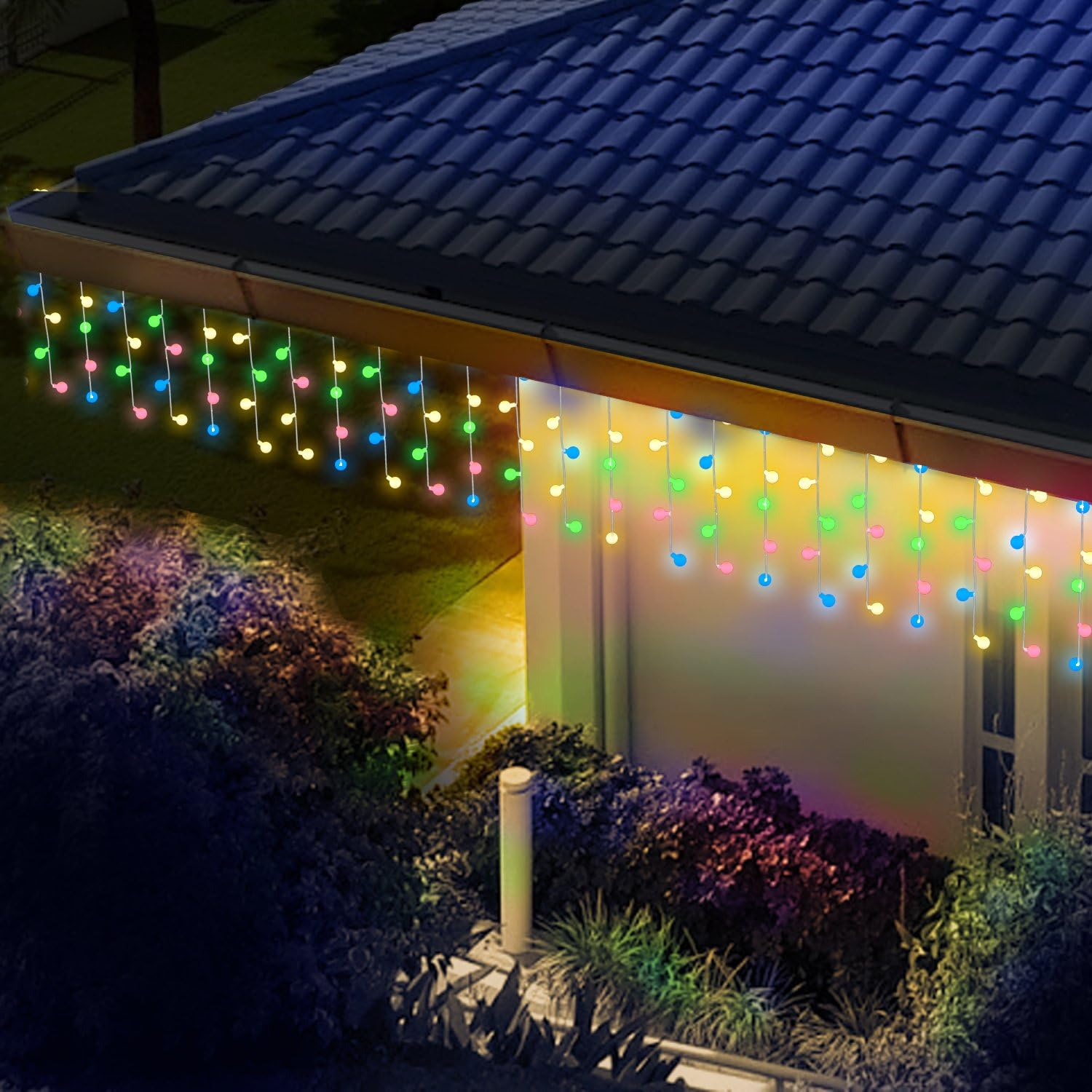 Bluefire Globe String Lights, 50 LED Globe Fairy Lights for Bedroom, 8 Mode Fairy String Lights Battery Operated for Wedding Party Birthday Christmas Gardens Decoration(Multicolor) image number 5