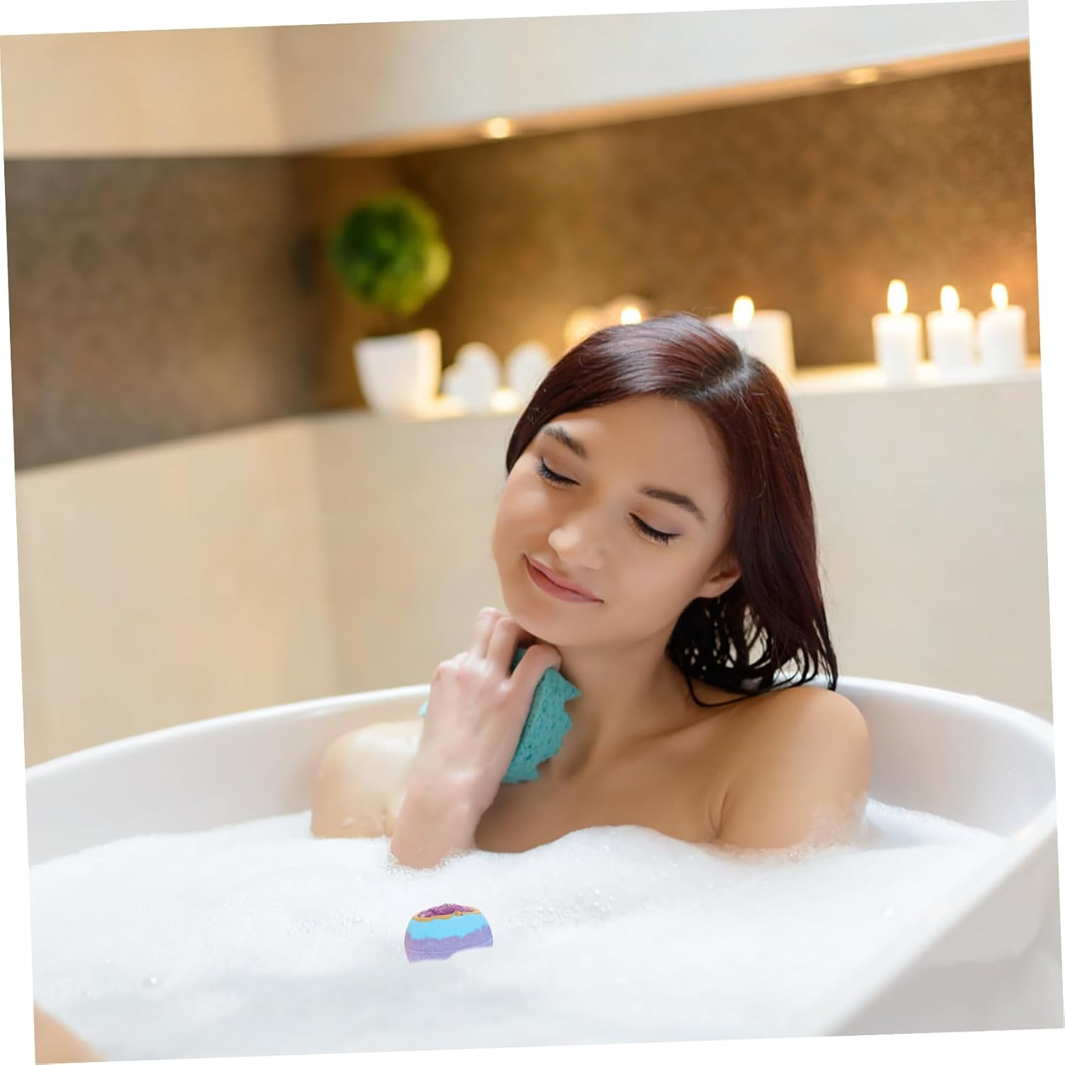 Minkissy 4Pcs Bath Salt Ball Moisturizing Bath Natural Sea Salt Materials Portable Tub for Kids Shower Shower Bubble Ing Balls Take a Spa Sea ​​Salt image number 6