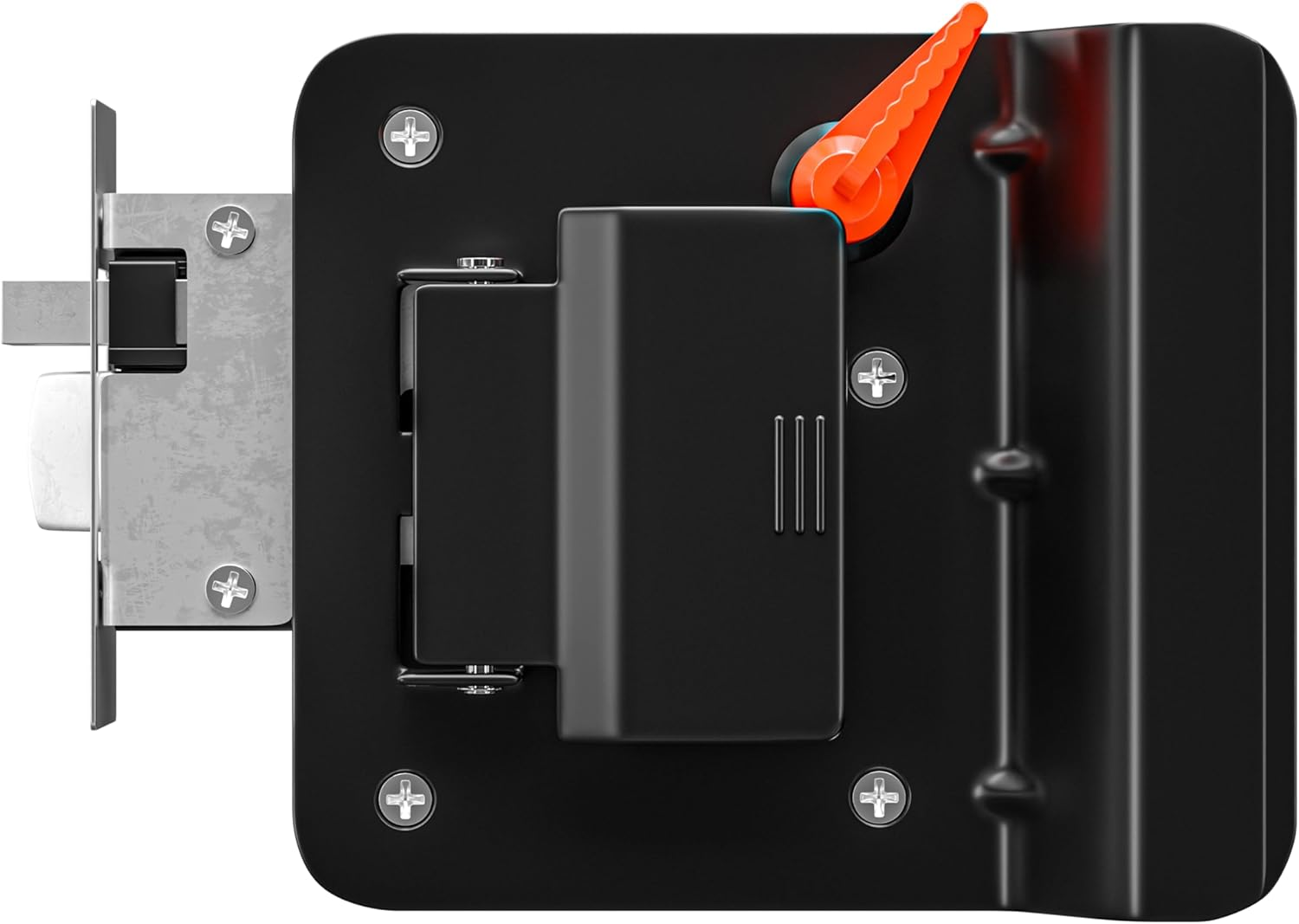 RV Travel Trailer Entry Door Lock Polar Black Paddle Deadbol image number 1