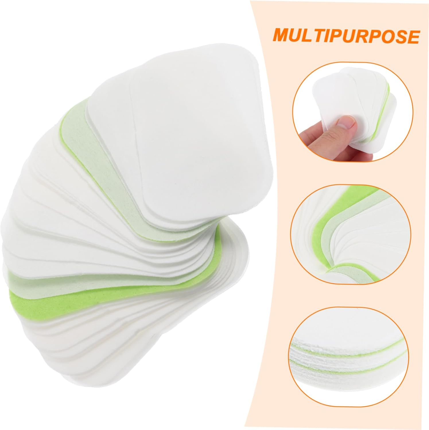 BESPORTBLE 50Pcs Soap Sheets for Travel Portable Soap Supplement Pack for Hand Washing the Go Lightweight Slices Replacement image number 3