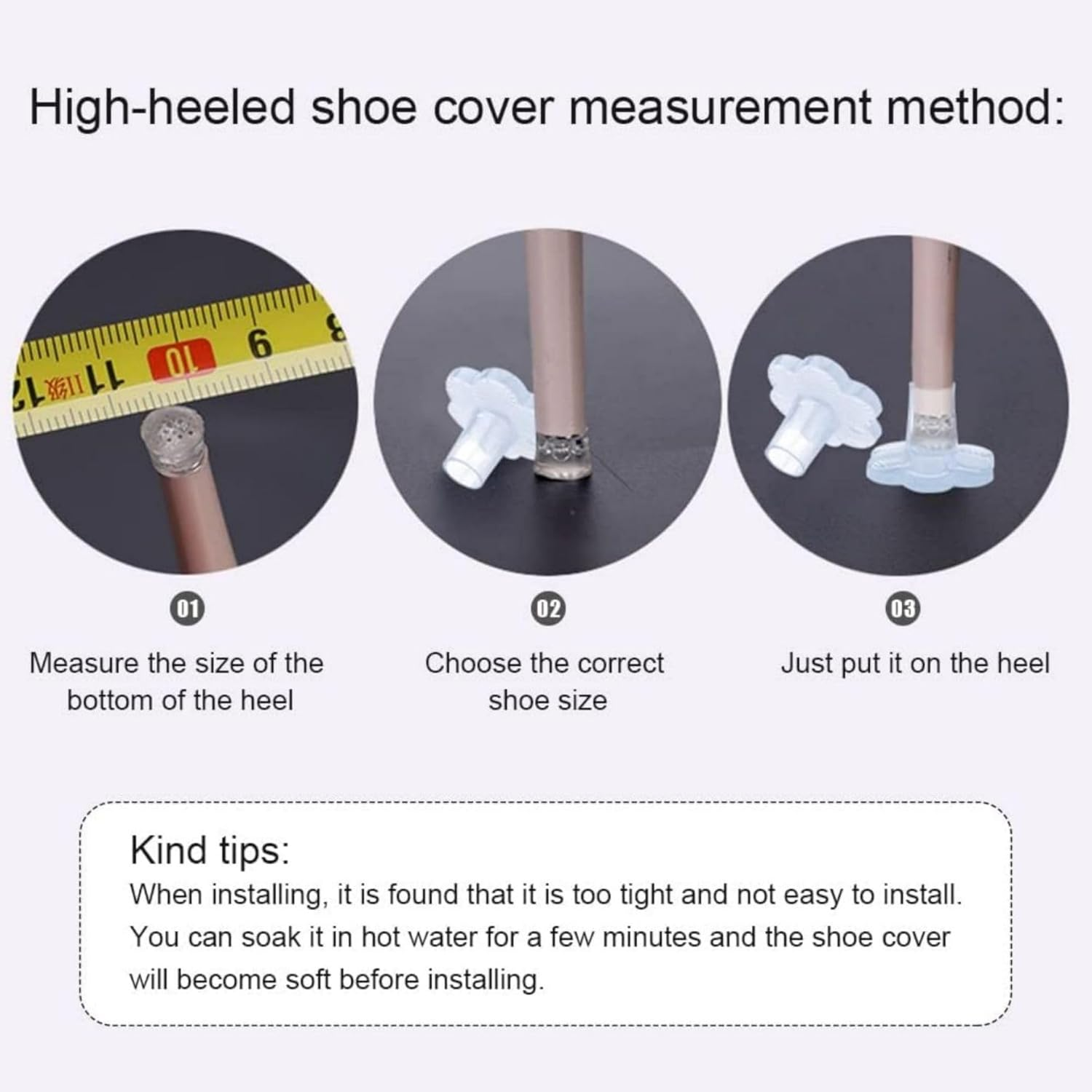Grass Heel Protector for Shoes Women, Heel Cap for High Heel Grass, Heel Cover for Pump Heel Grass Stoppers Heel Guards for High Heel Shoes Noise Protector for Grass Heel Stoppers for Grass Wedding image number 4