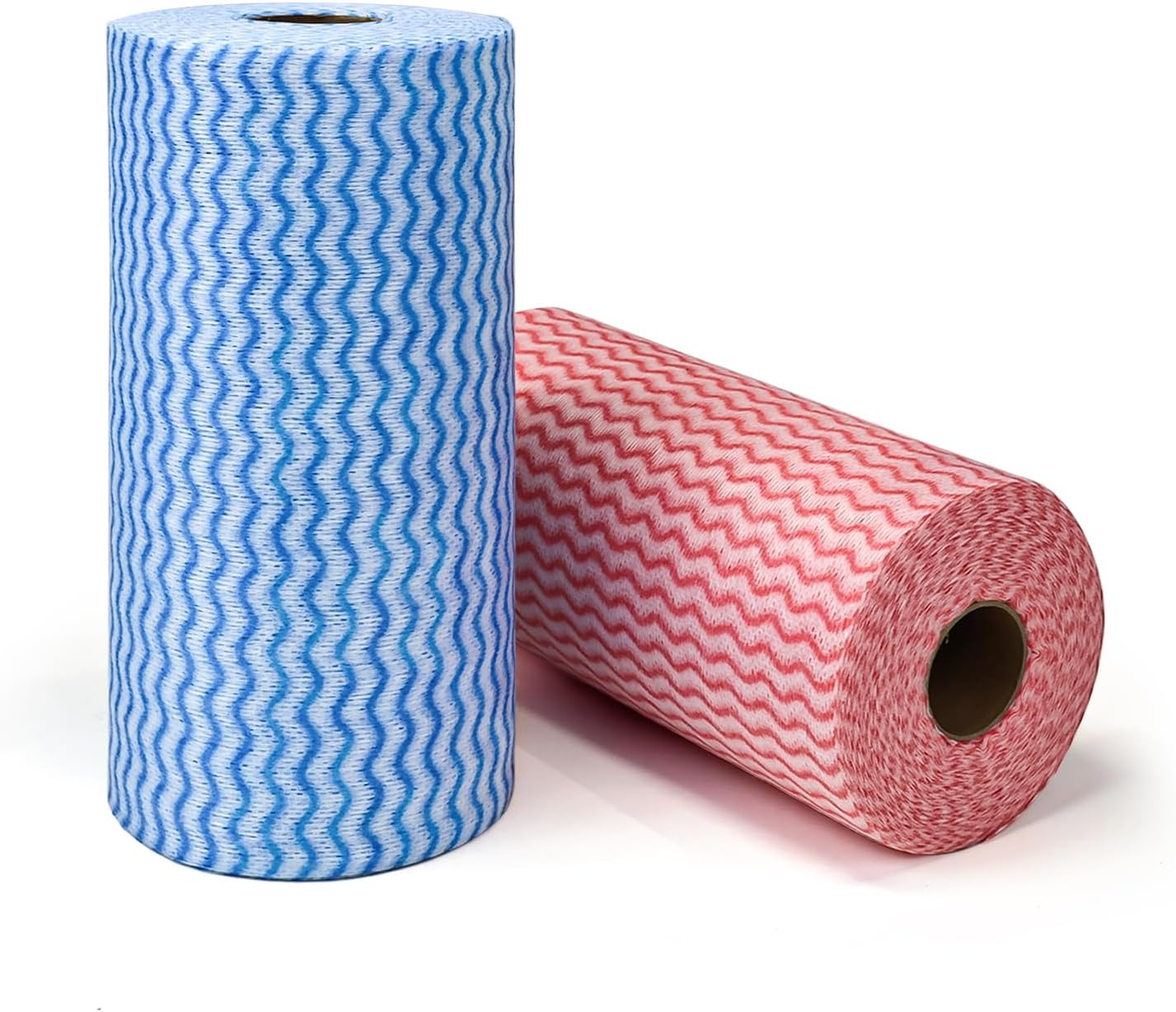 JEBBLAS Reusable Cleaning Wipe, Household & Kitchen Towels,Disposable Cleaning Cloth, Dish Cloth Dish Towels Dish Rags Reusable Kitchen Paper Towels, Wash Towels 2 Rolls, 100 Sheets per Roll, Total 200 Sheets