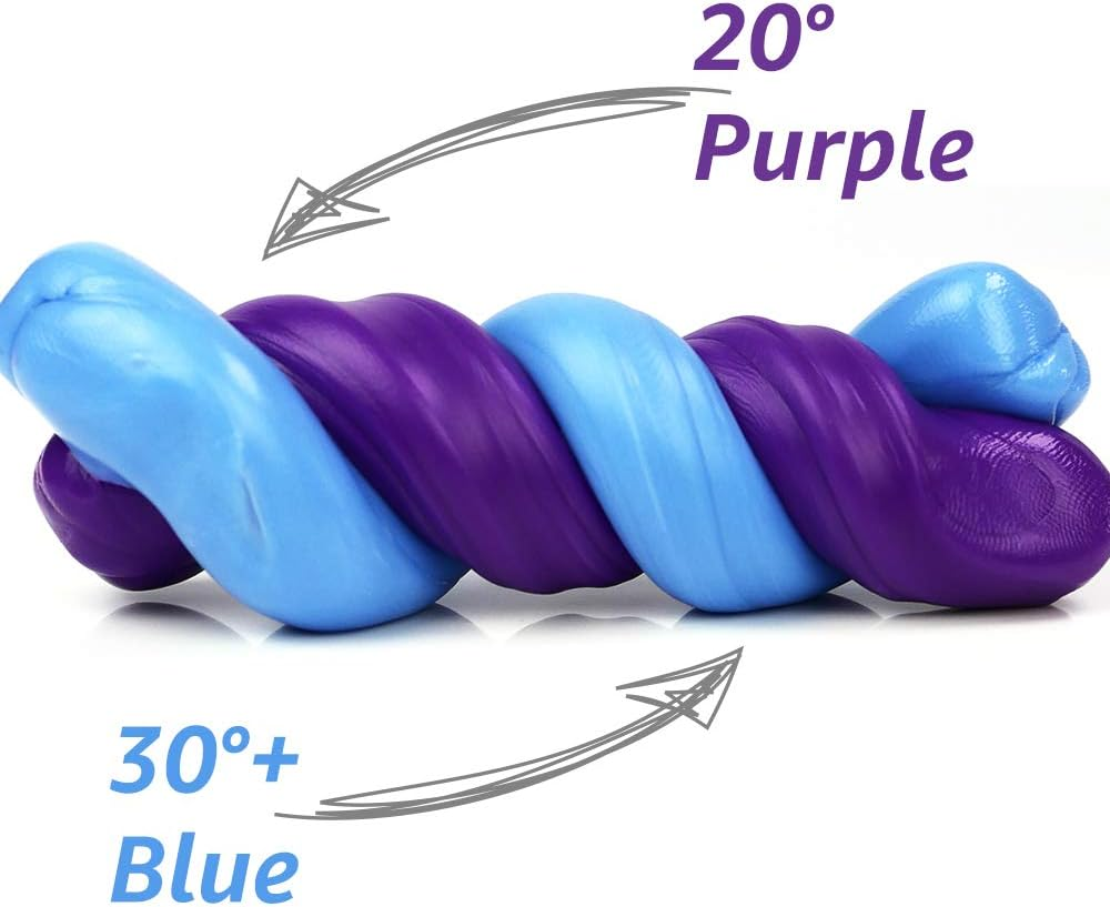 Magic Heat Reactive Color Changing Putty Slime - Soft, Stress Relieving Fun for Teens & Adults (Purple >>> Blue) image number 5
