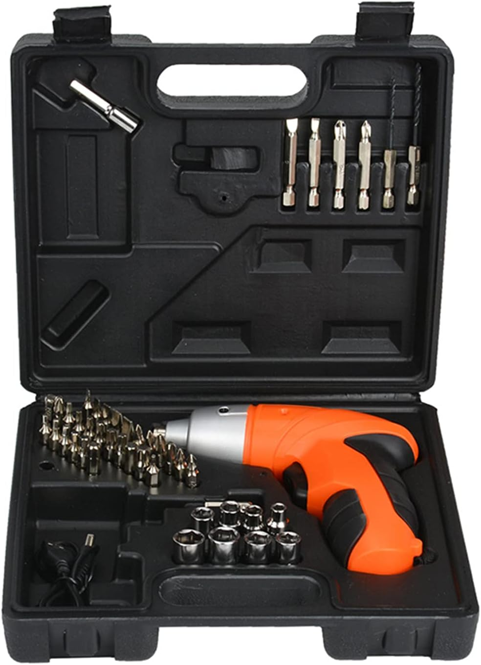 45 in 1 Power Screwdrive Set, Durable Car Emergency Tool Box with Flashlight Multifunction USB Charging Wireless Drill Power Portable Repair Tool Kit for Home/1191 image number 3