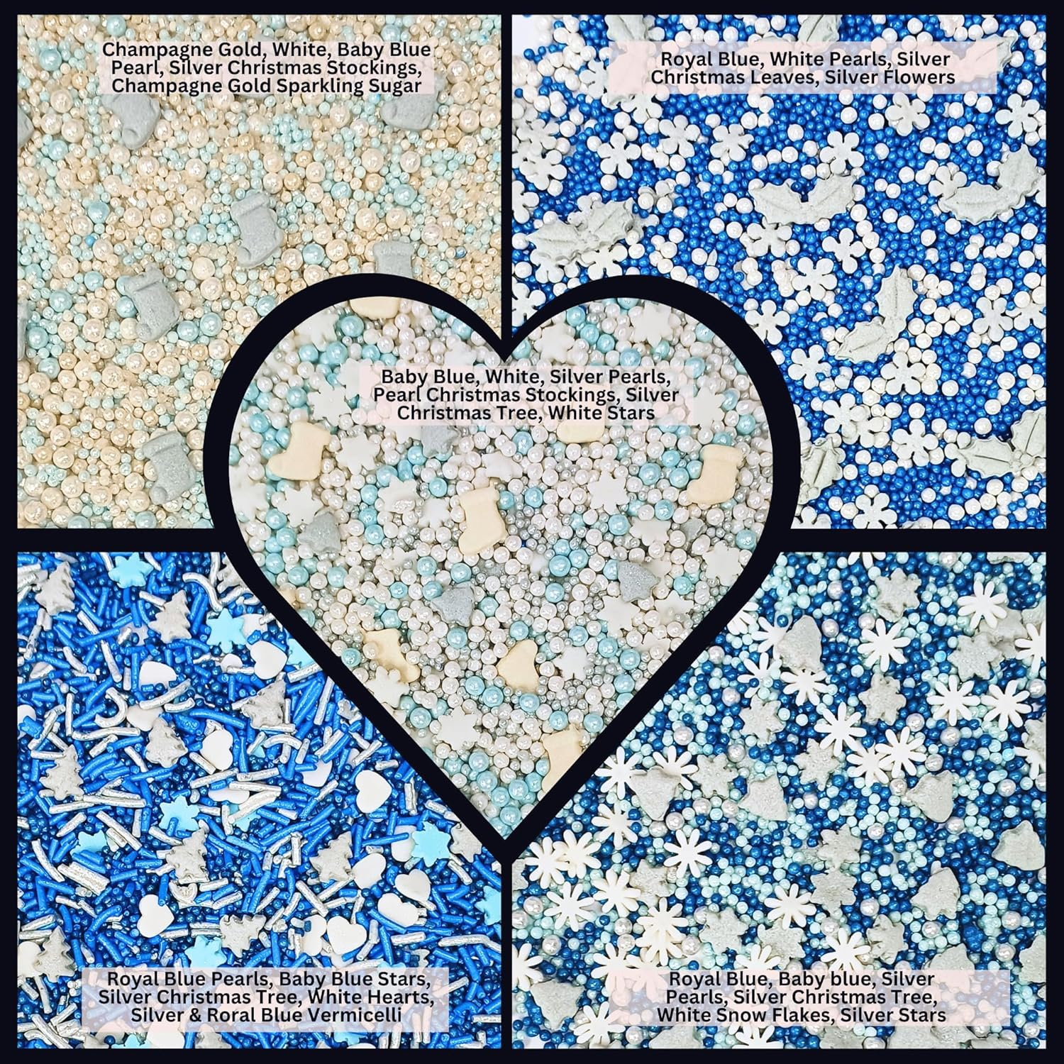 Confect Christmas Sprinkles | Sprinkles for Baking & Cake Decorative | Cookie Sprinkles| Dessert Decorating Sprinkles - 3.5 Oz (New-Cc-Sprinkles-28) - New-Cc-Sprinkles-27 image number 5