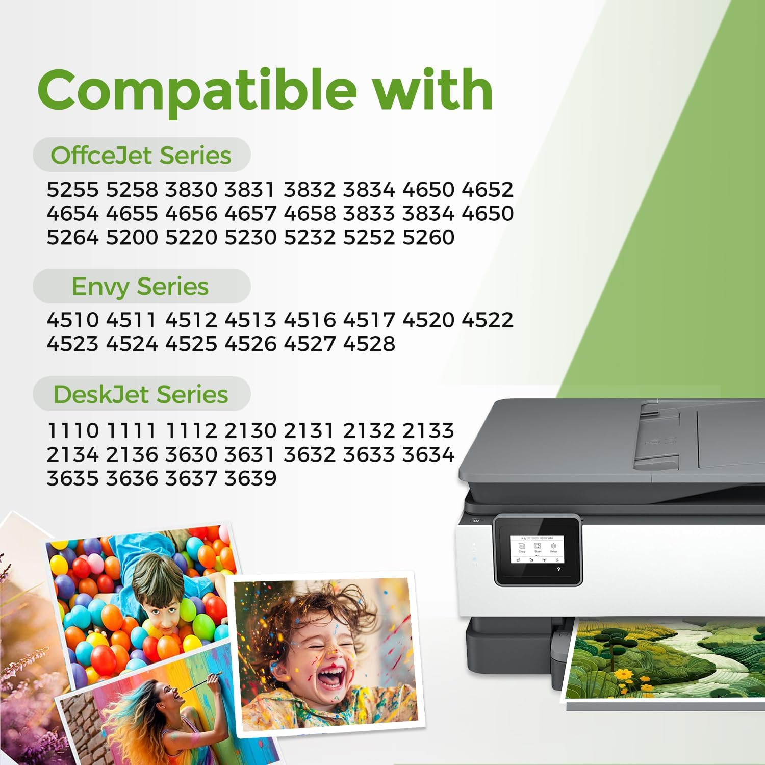 Remanufactured Ink Cartridge Replacement for HP Ink 63 63XL (Black Color Combo,2-Pack) HP63 XL HP63XL Work with 3830 4650 4655 5200 5255 5258 4520 4512 4516 1112 1110 3630 3632 3634 Printer image number 2