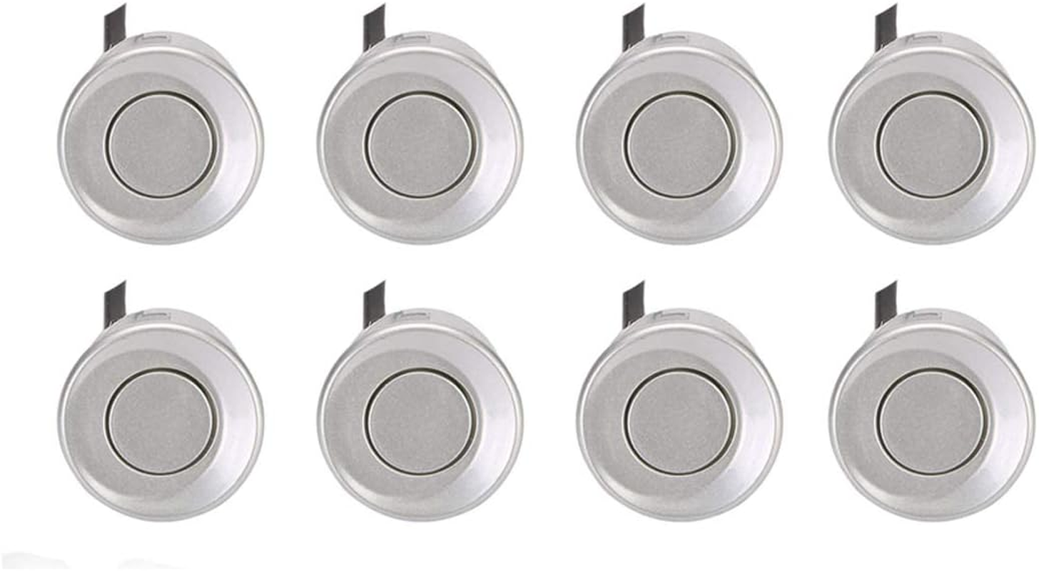 EKYLIN Car Reverse Parking Sensors System with 8 Parking Sensors Distance Detection + LED Distance Display + Sound Warning (Silver Color)