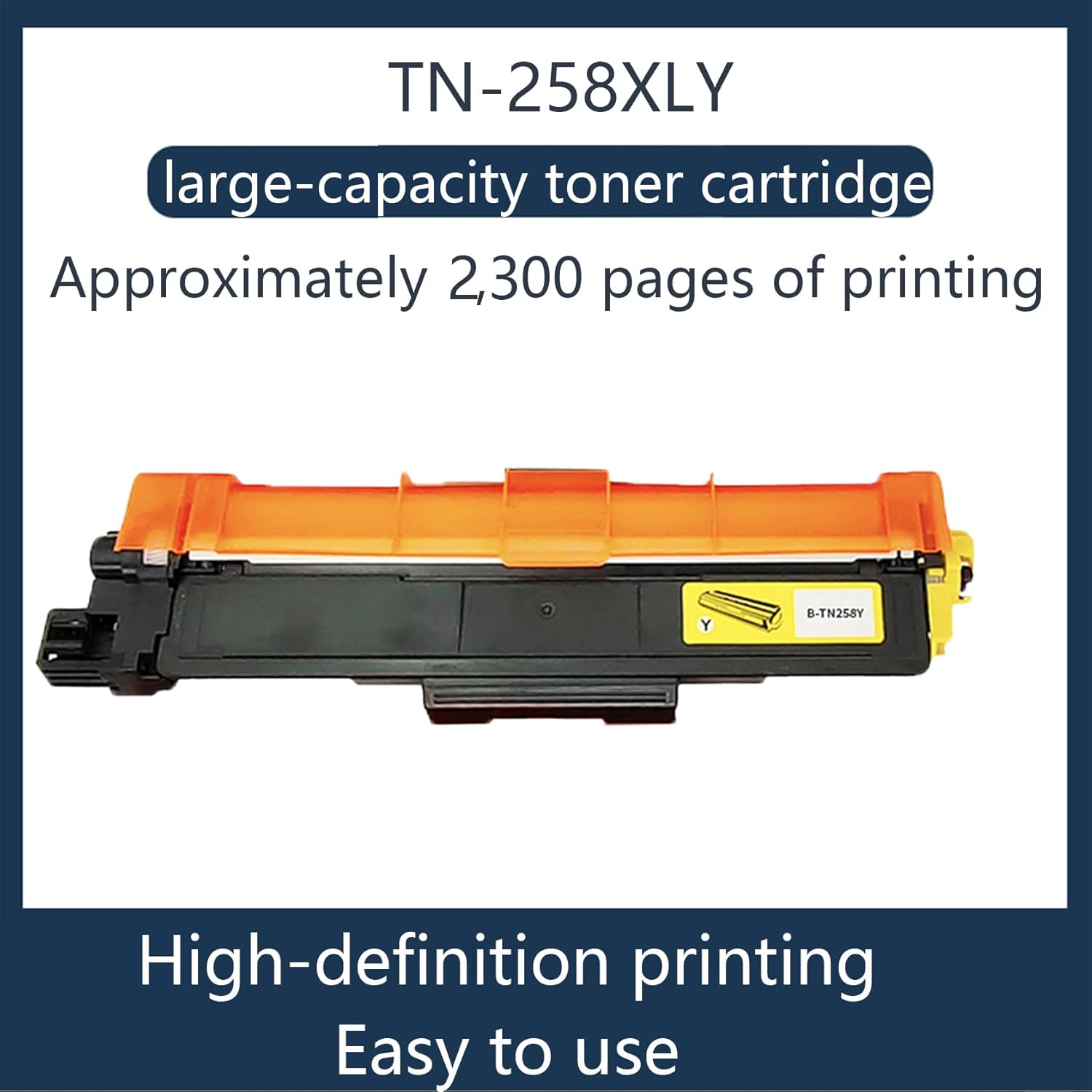 JOJOBE Planet TN-258XLY Compatible Toner Cartridge with Brother MFC-L8390CDW L3755CDW L3760CDW L8240CDW HL-L3280CDW L3240CDW DCP-L3520CDW L3560CDW , 2300 Pages per Cartridge Yellow