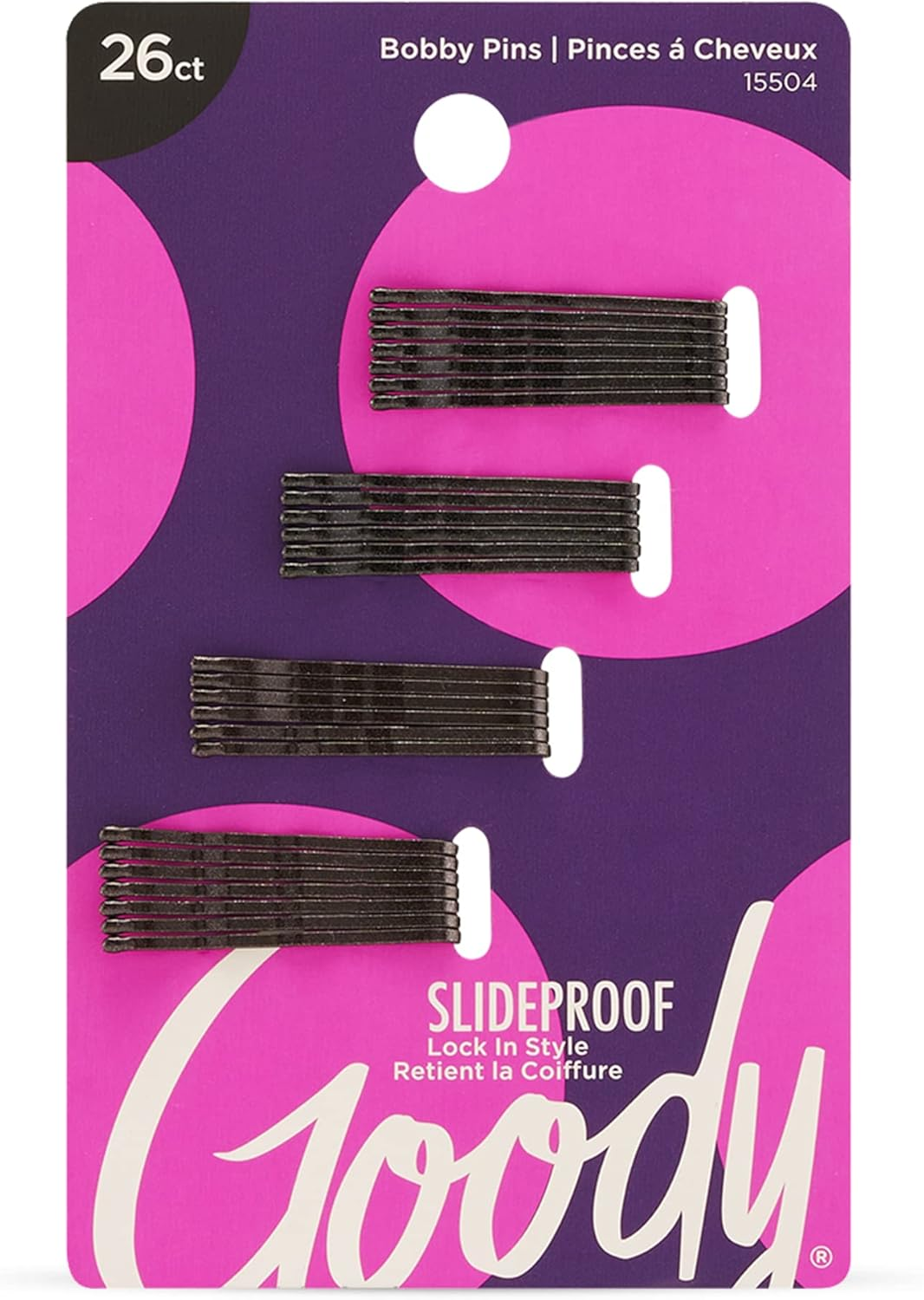 Goody Slideproof Hair Bobby Pins, 26 Count, Metallic Blonde, Slideproof and Lock-In Place, Suitable for All Hair Types, Pain-Free Accessories for Women, Men, Boys and Girls, All Day Comfort image number 3