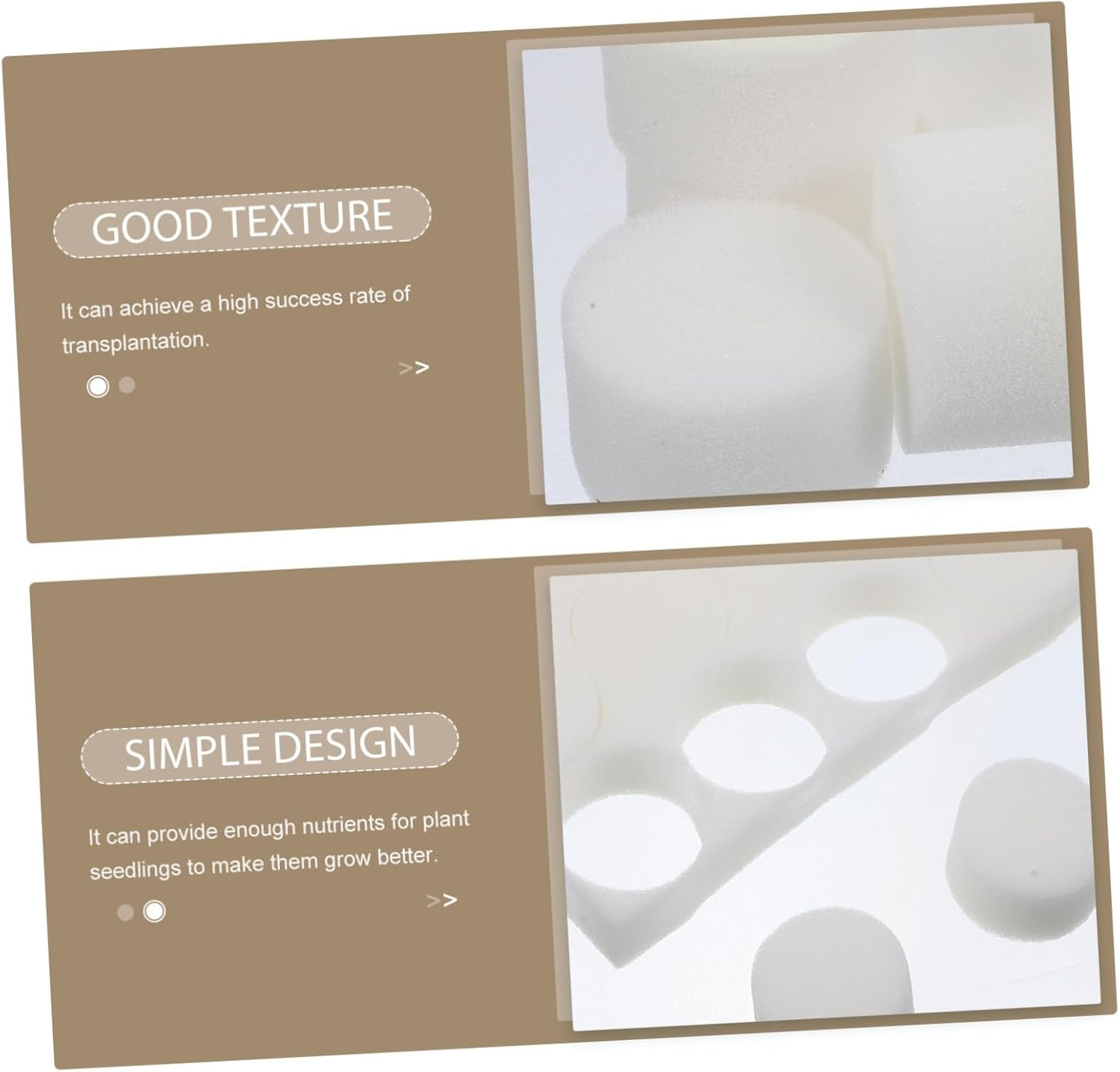 100Pcs Hydroponic Cotton Planting Sponge Soil-Block Hydroponic Planting Tool Sponges Blocks for Seed Germination Soilless Growing Vegetable image number 2