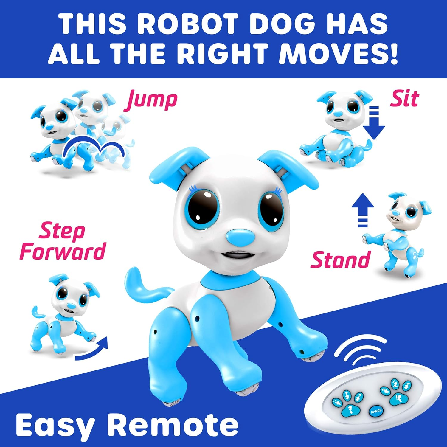 Power Your Fun Robo Pets Robot Dog - Remote Control Robot Toy, Smart RC Robot Puppy, Interactive Toys for Boys and Girls image number 4