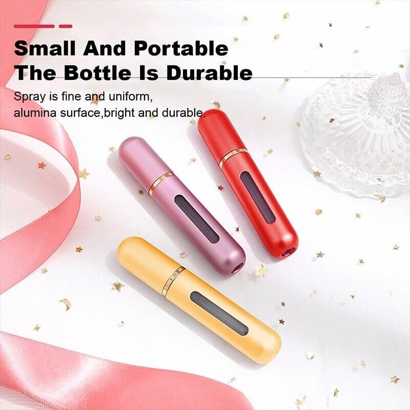 AIMALL 8ML Travel Portable Mini Refillable Perfume Atomizer Bottles Spray Pump Scent &ndash; Durable & Leak-Proof Design