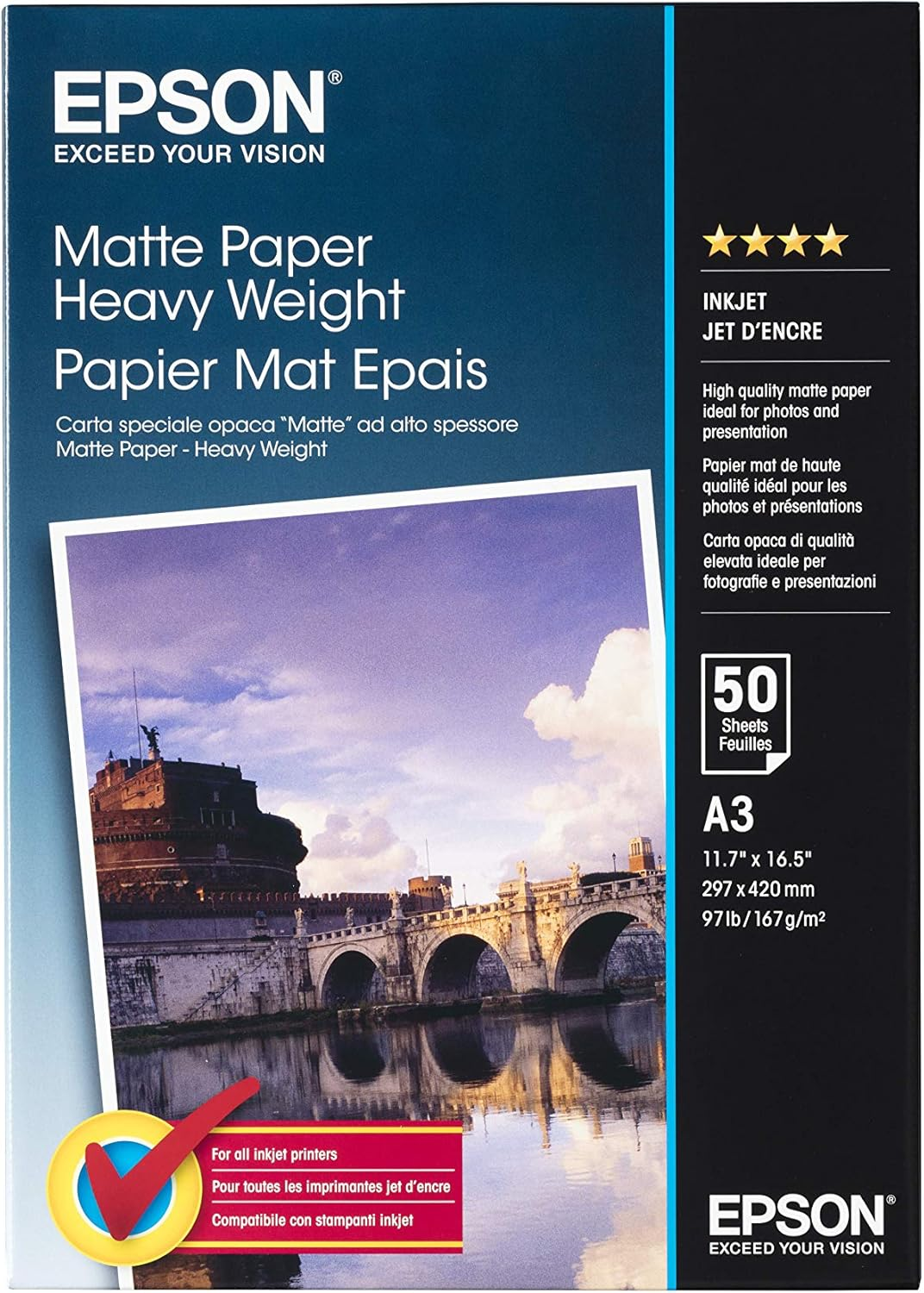 Epson C13S041261 A3 Matte Heavyweight Paper image number 1