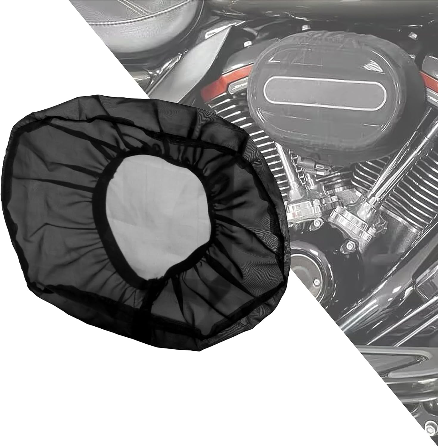 HDBUBALUS Motorcycle Air Filter Rain Sock Dustproof Protective Cover Fit for Harley 114 & 117 Dyna Touring Road King Street Glide Softail Dyna Sportster XL 883 1200 image number 3