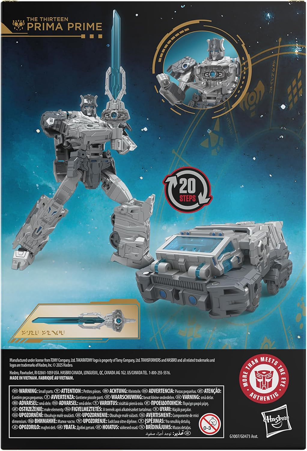 Transformers Age of the Primes Voyager Class the Thirteen Prima Prime, 7-Inch Converting Action Figure, Robot Toys for Ages 8+, Collectible Toys image number 5