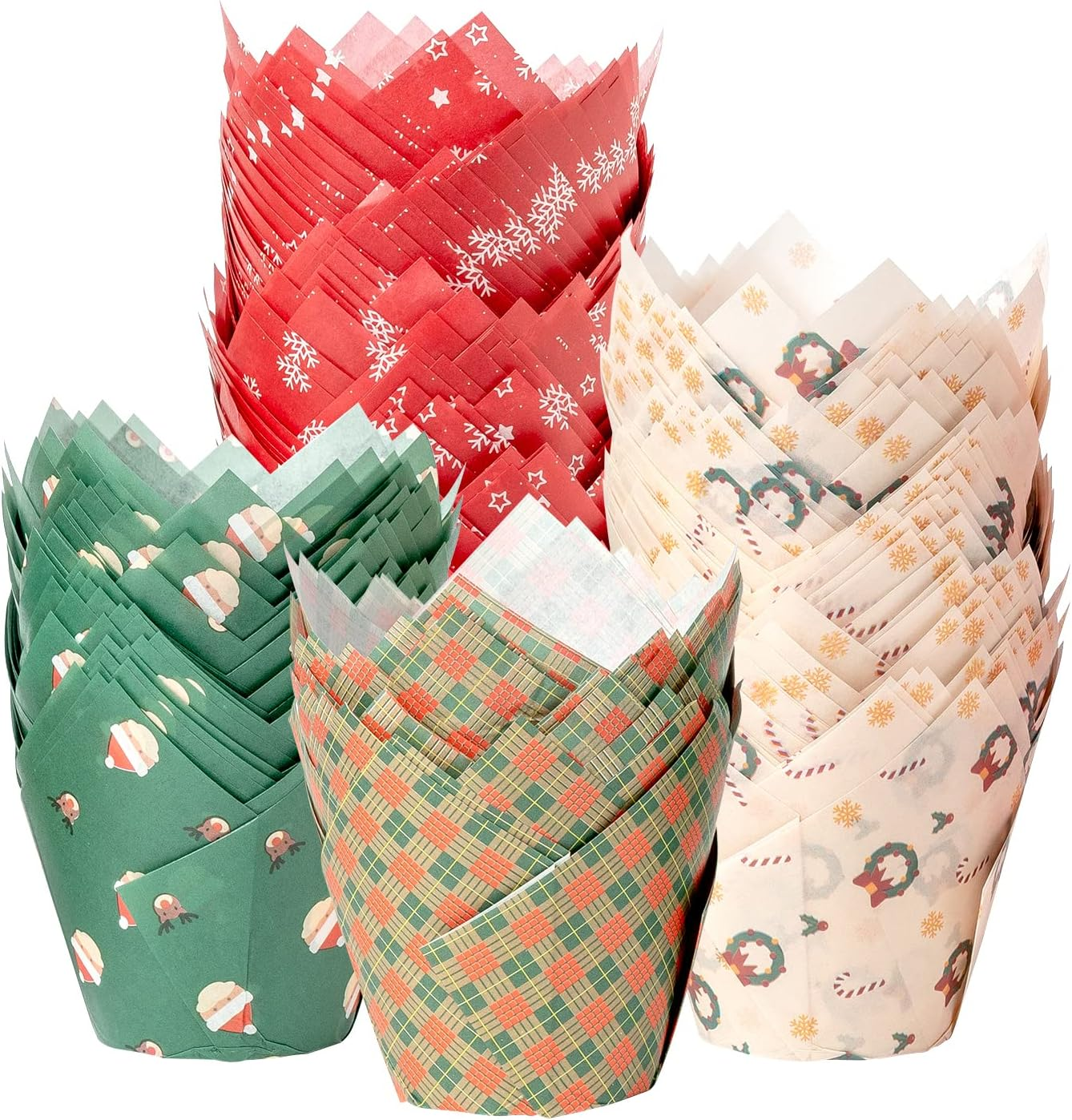 Katbite Tulip Cupcake Liners 200PCS, Muffin Baking Cupcake Liners Holders, Baking Cups, Cupcake Wrappe