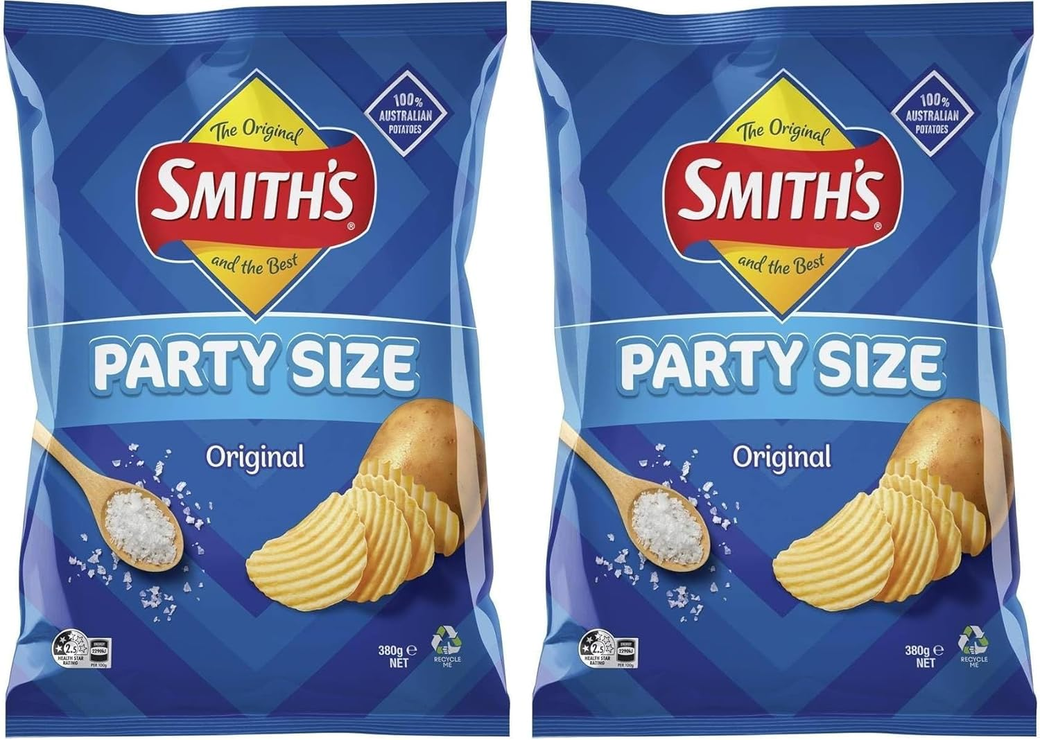 Smiths Crinkle Cut Original Party Size Potato Chips 380 G