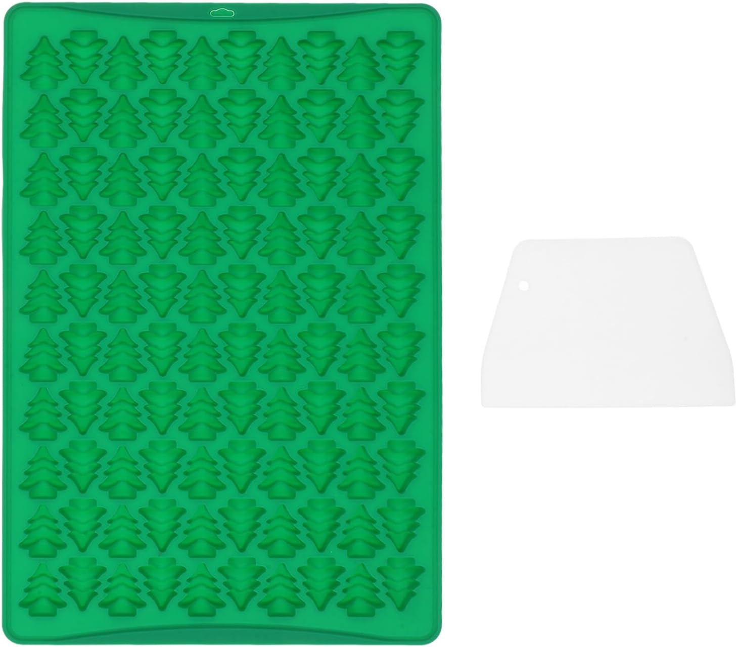 PRETYZOOM 100-Grid Christmas Tree Fondant Mold Style Silicone Baking Mold for Cookies Cupcakes Candy Alternative image number 3