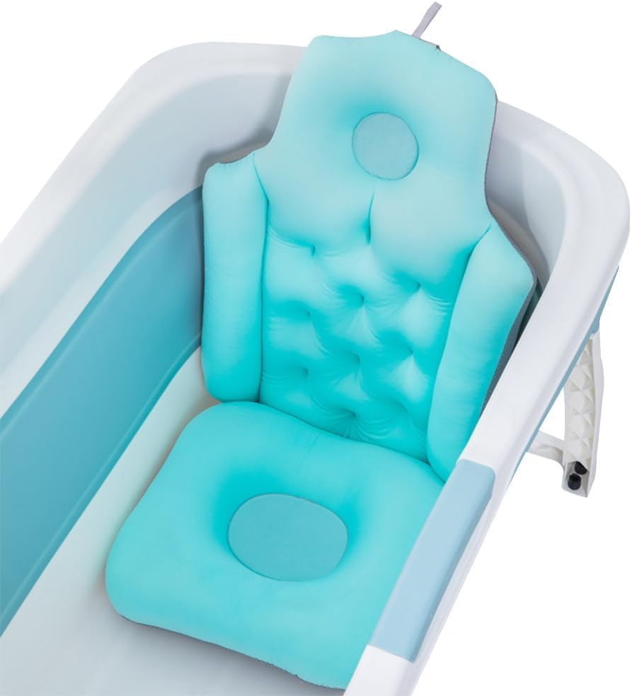 Full Body Bath Cushion Bath Pillow, Non-Slip Portable Bath Cushion, Bathtub Cushion Bathtub Seat Backrest for Head Neck Shoulder Back Support, Spa Pillow Mat for Bathtub, 74 * 35CM image number 2