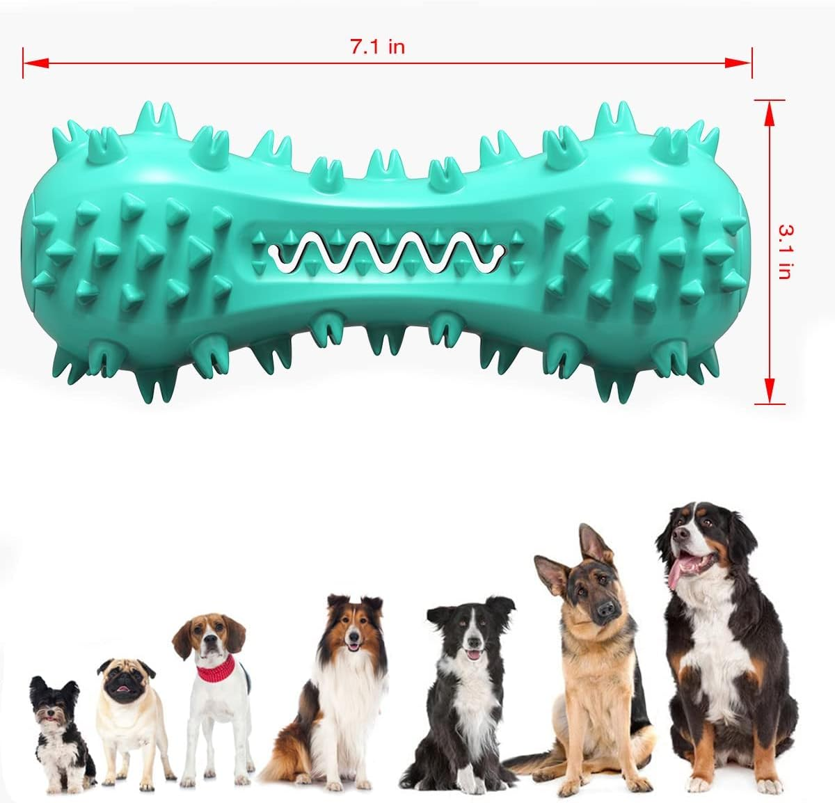 Puppy Teething Chew Toys, Dog Toys for Aggressive Chewers, Indestructible Tough Durable Dog Toothbrush Toys, Squeaky Interactive Dog Toy for Small Medium Large Breed image number 2
