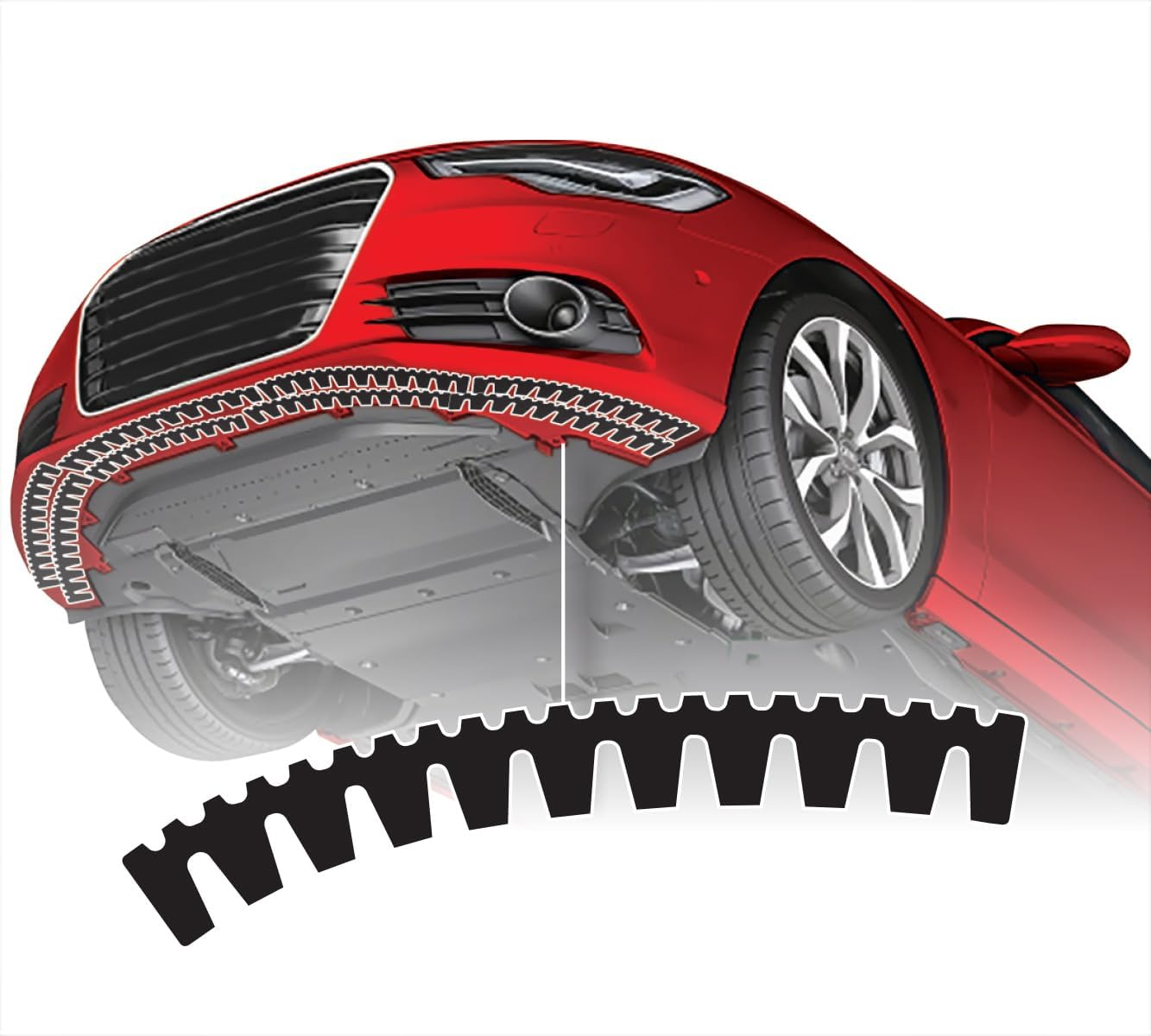 Scrape Protector 8 Pack Front Bumper Scrape Guard anti Scratch Kit for Low Cars, Carbon Fiber Splitters, DIY Kit image number 2