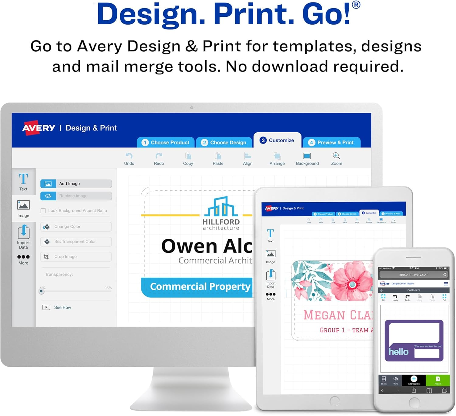 Avery Hello My Name Is Name Tags, White with Red Border, 100 Removable Name Badges (05140) image number 1