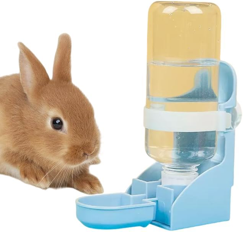 Pet Water Dispenser for Rabbits Automatic Waterer No Leak Water Bottle with Stand Suitable for Bunny Chinchilla Guinea Pig Hedgehog Ferret, Blue image number 6