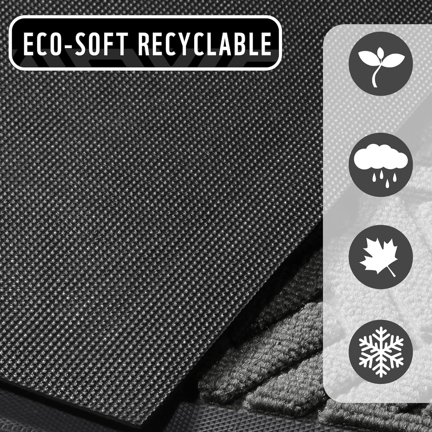 Yimobra Front Door Mat outside Entrance 17X29.5, Waterproof All-Season Weather Doormat, Stain and Fade Resistant, Indoor Outdoor Entryway Welcome Mat, Non Slip Natural Rubber, Easy Clean Patio, Gray