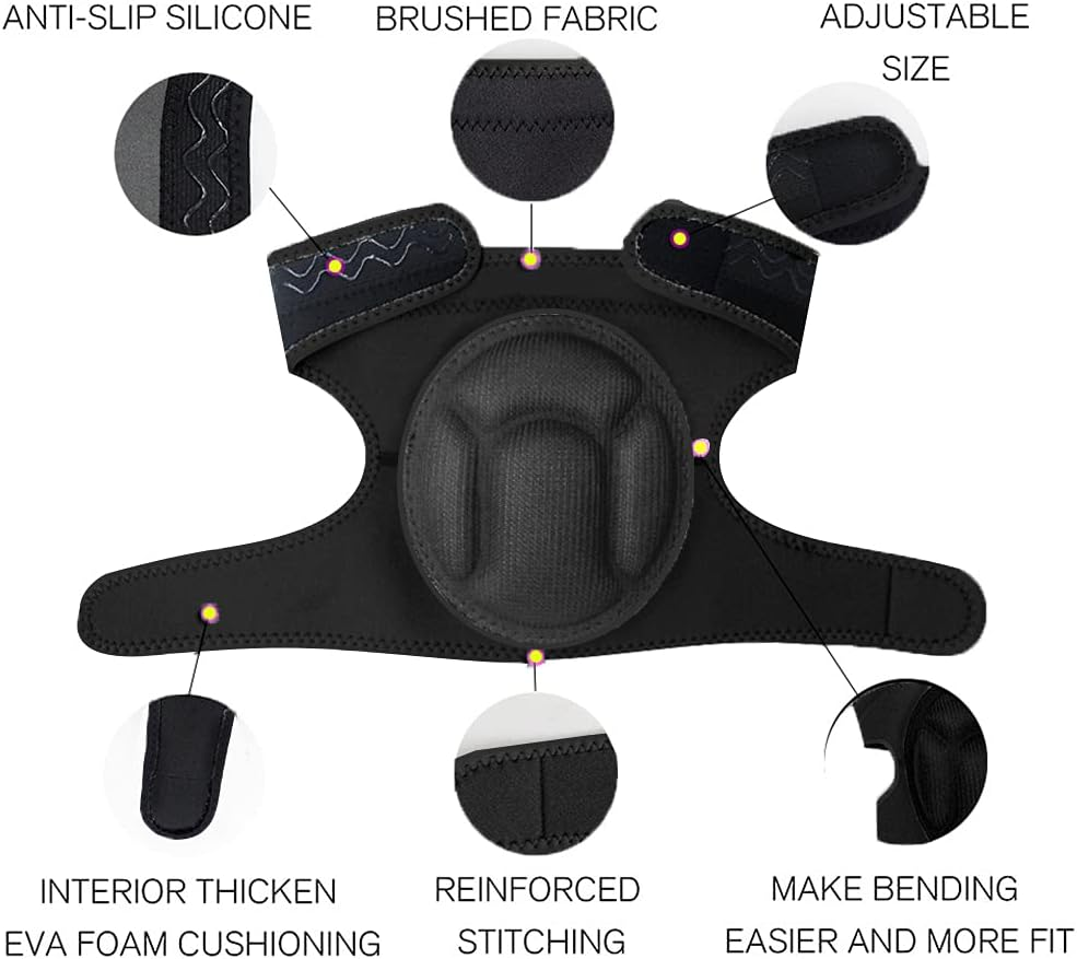 Protective Knee Pads Non-Slip Anti-Scratch Extra Thick Foam Cushion for Gardening House Working Construction Work Cleaning Sports Running Dancing Men Women image number 4