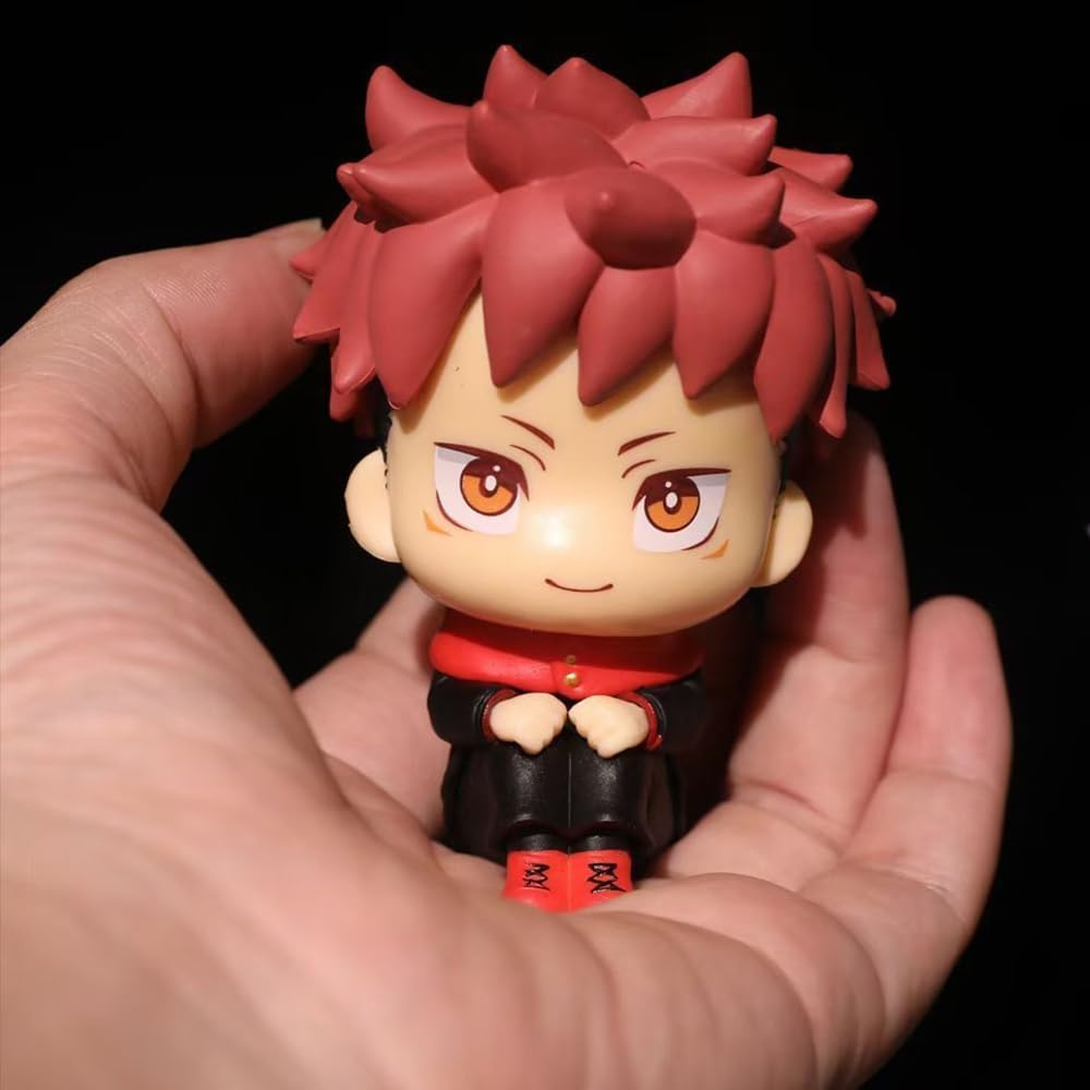 Handheld Jujutsu Kaisen Q Version Ltadori Yuji, Satoru Gojo Anime Peripheral Twisted Egg Car Doll Decoration (Q Version Itadori Yuji), JJ20231027 - Q Version Itadori Yuji image number 3