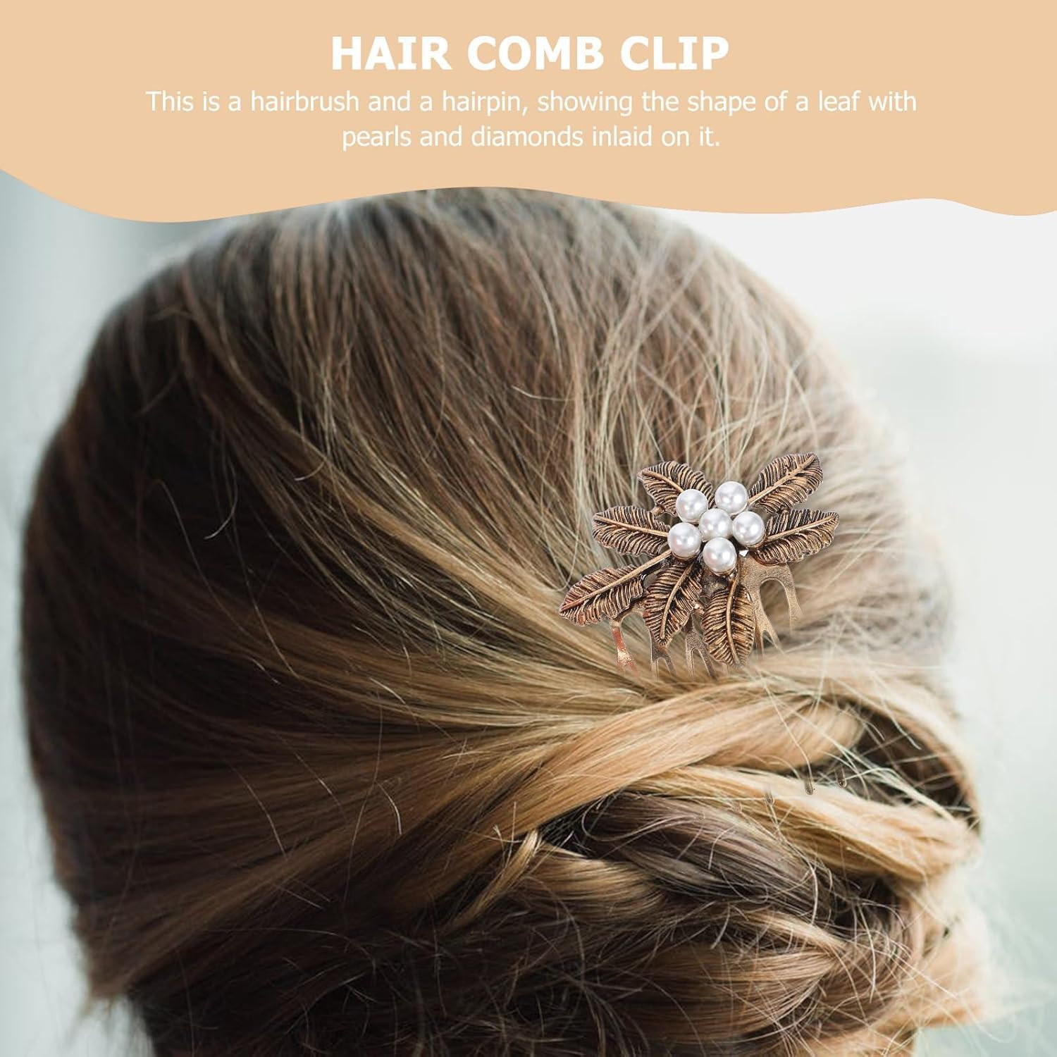 5Pcs Vintage Hair Side Combs Retro Diamonds Hair Comb Barrette French Hair Pin Decorative Hair Combs Women Fashion Flower Girls Accesories for Wedding Accessories (Gookin, One Size) image number 1