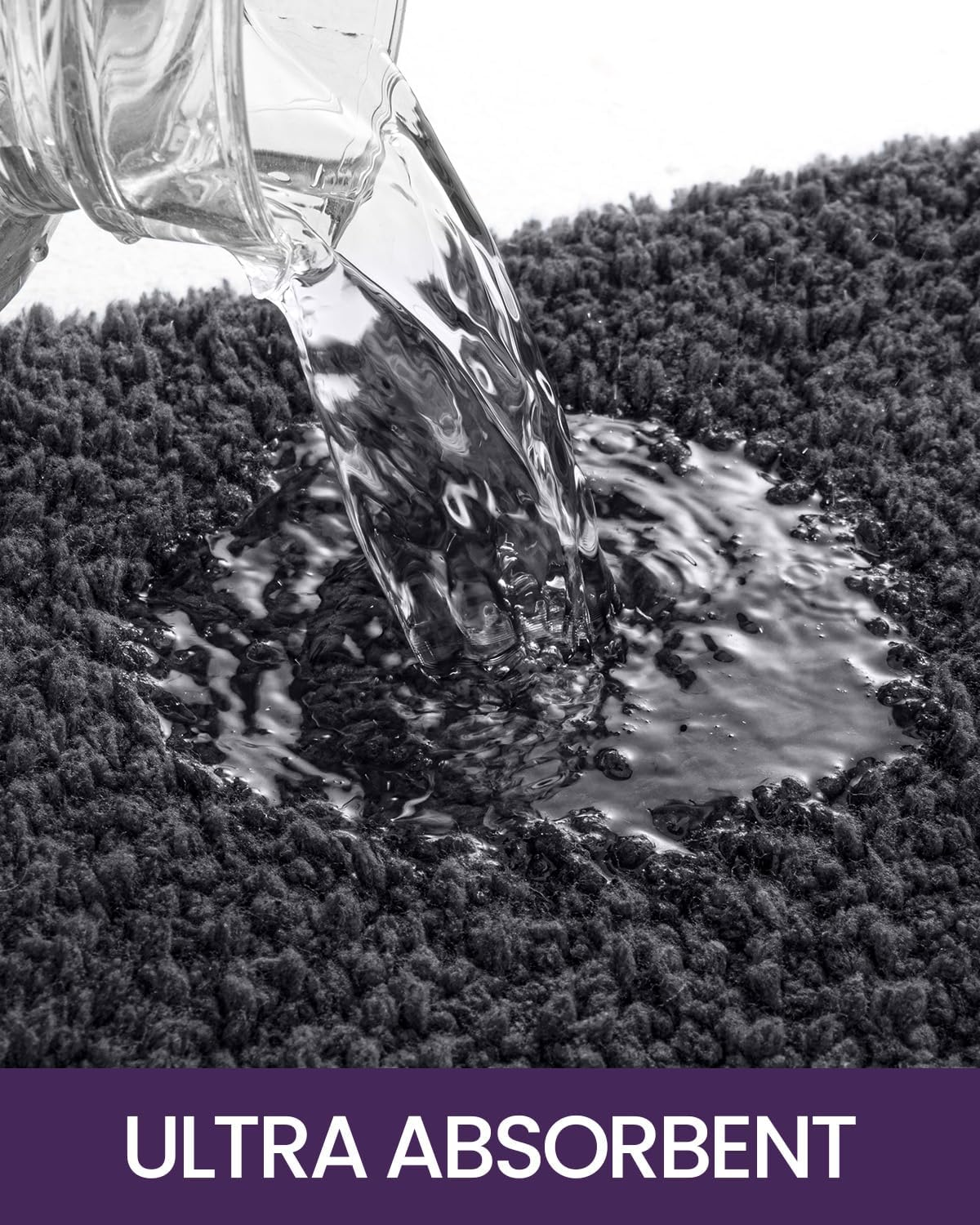 DEXI Bathroom Rug Mat, Extra Soft and Absorbent Bath Rugs, Washable Non-Slip Carpet Mat for Bathroom Floor, Tub, Shower Room, 32"X20", Charcoal image number 1