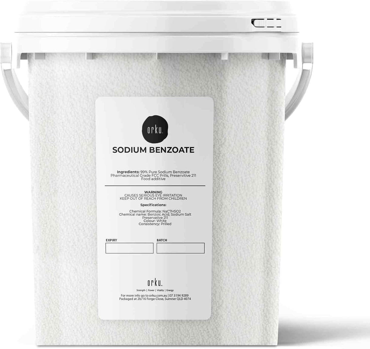800G Orku Sodium Benzoate USP/FCC Grade Prills &ndash; E211 Preservative CAS 532-32-1