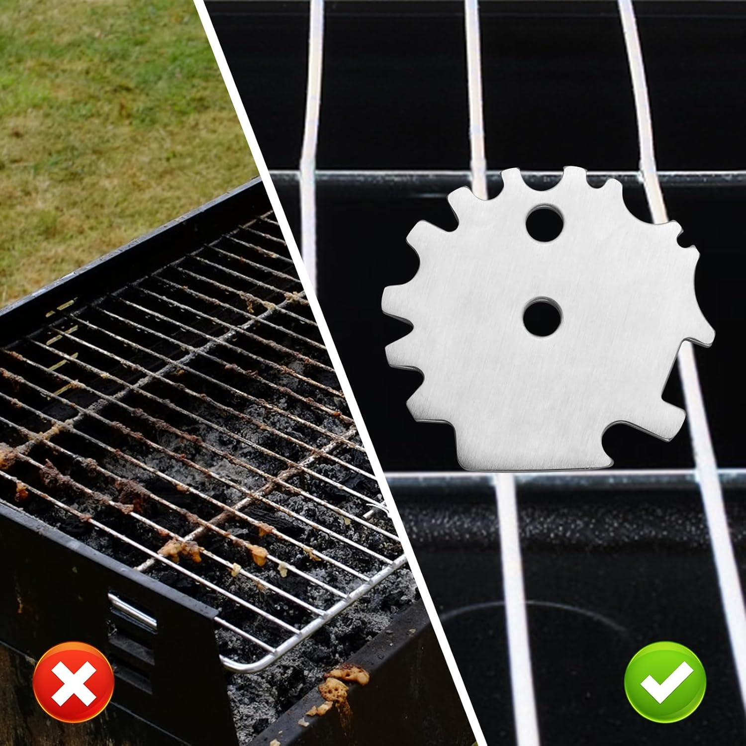 BBQ Grill Scraper Stocking Stuffer, Grill Cleaning Tools Bristle-Free for Griddle Ideal Gifts for Christmas Kitchen Gadgets Cleaner & Built-In Bottle Opener Grill Scraper for Outdoor Grill image number 5