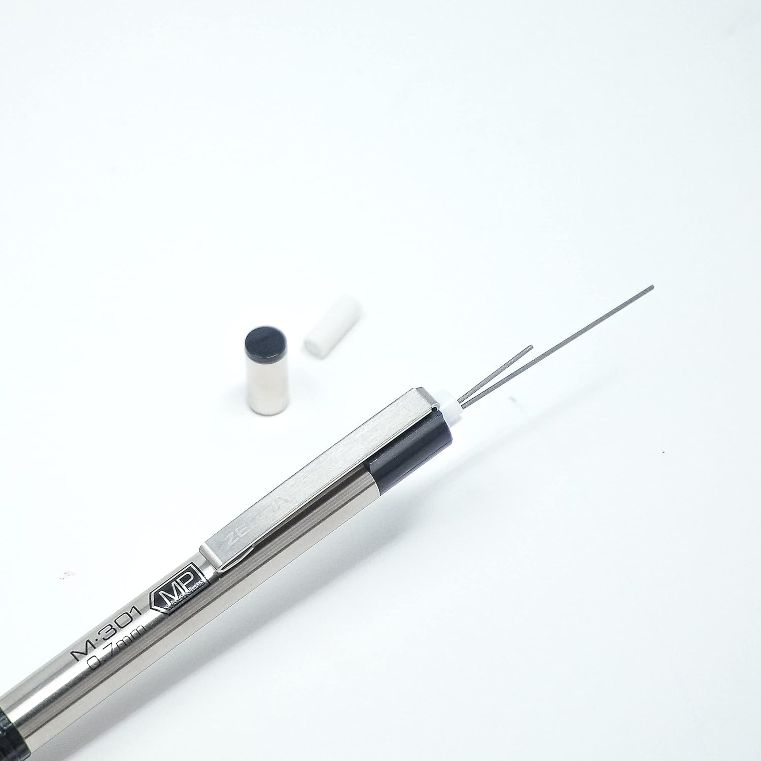 Zebra Pen M-301 Mechanical Pencil, Stainless Steel Barrel, Fine Point, 0.5Mm, Blue Grip, 12-Pack image number 2