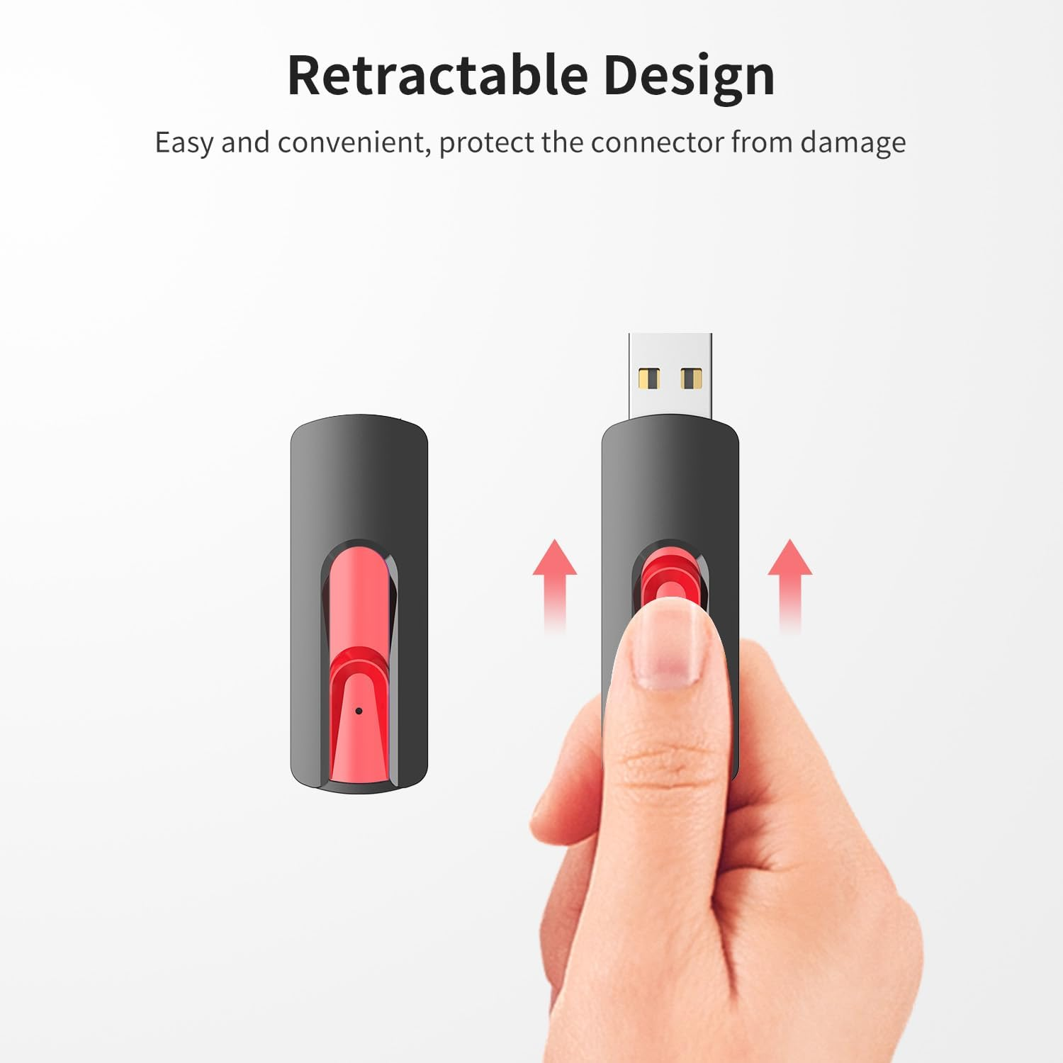 RAOYI 10Pcs 4GB USB Flash Drives Slide Retractable Memory Stick Bulk USB 2.0 Thumb Drive Jump Drive Zip Drive USB Sticks Data Storage Backup for PC Mac (4G, 10 Red Color) image number 2