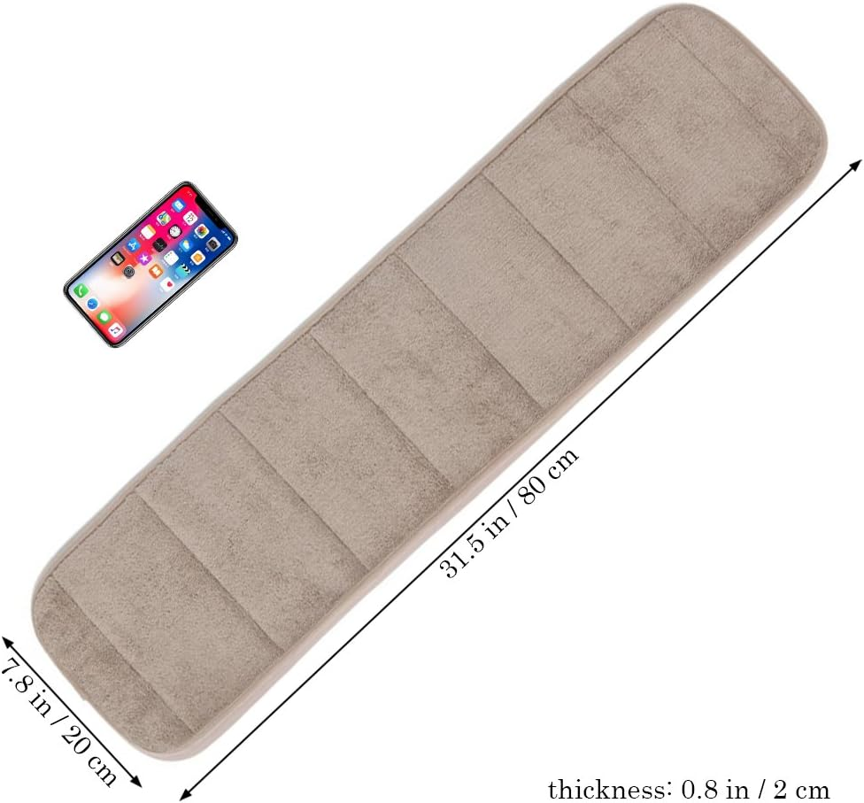 2Pcs Computer Wrist Elbow Pad, Creatiee Upgraded Wrist Rest Arm Pad(Soft, Long-Sized), Keyboard Wrist Elbow Support Mat for Office Desktop Working Gaming - Less Elbow Pain (7.9 X 31.5 Inch) (Khaki) image number 3