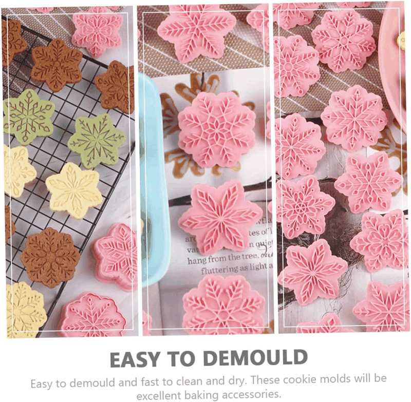 18Pcs Snowflake Cookie Cutter Xmas Cookie Mold Material Baking Mold for Christmas Baking Supplies Home Decor