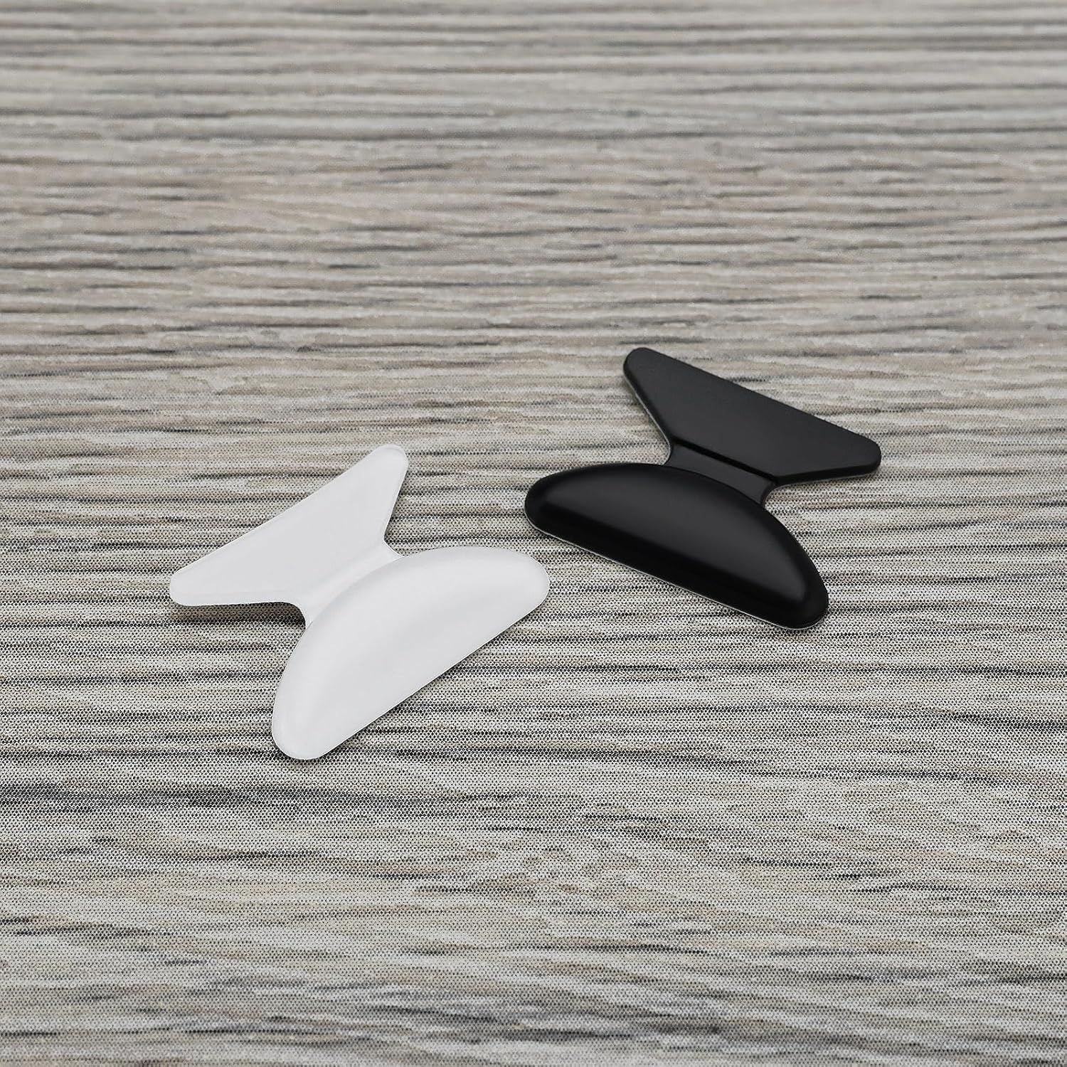 Emagtech 10 Pairs Butterfly Adhesive Nose Pads 1.8Mm Eyeglass Nose Pads for Reading Glasses Sunglasses Spectacles (5 Pairs Black + 5 Pairs Clear) image number 4