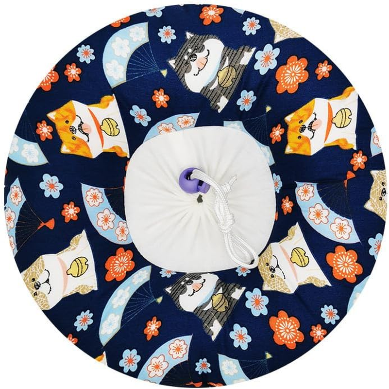 Cat/Puppy Recovery Collar Cone, after Surgery Pet Bumper, Unique Design Pattern, Healing Neck Pillow Pet Recovery Dog Collar, Soft, Hypoallergenic, Adjustable, Breathable (Blue, Medium) image number 6