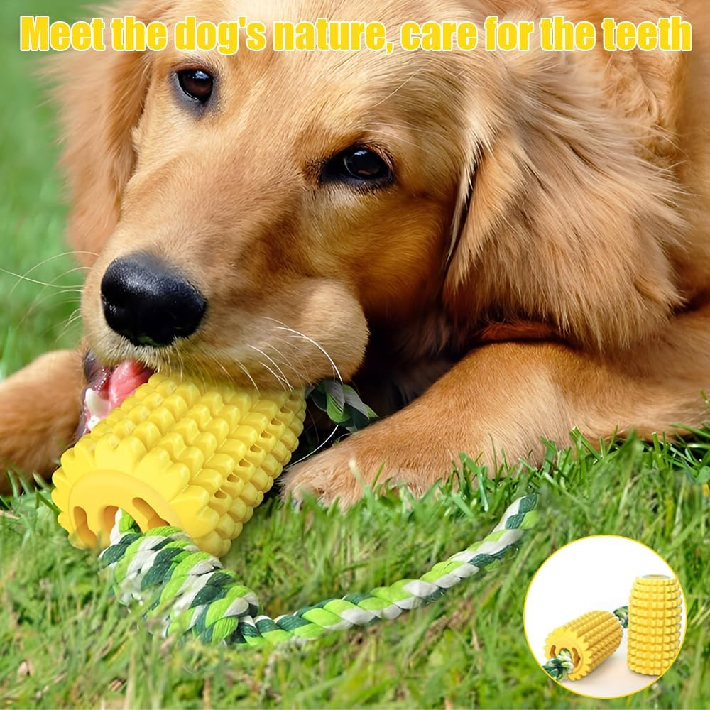 Dog Chew Toys, Almost Indestructible Dog Toothbrush, Interactive Corn Toys, Puppy Teeth Chew Toy, Dog Toys Corn Stick, Suitable for Small Medium Dog image number 5