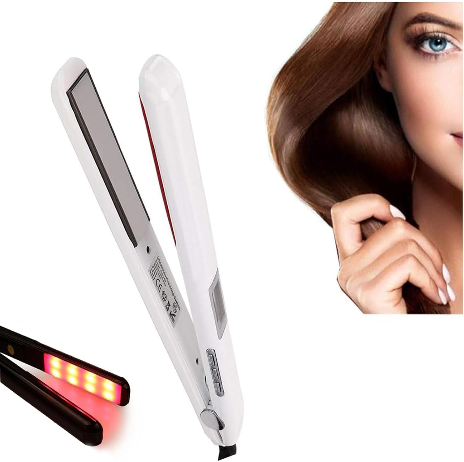 Auraleus Cold Iron Hair Infrared, Auraleus Cold Iron.Infrared Hair Straightener,Auraleus Hair Cold Iron - Black image number 6