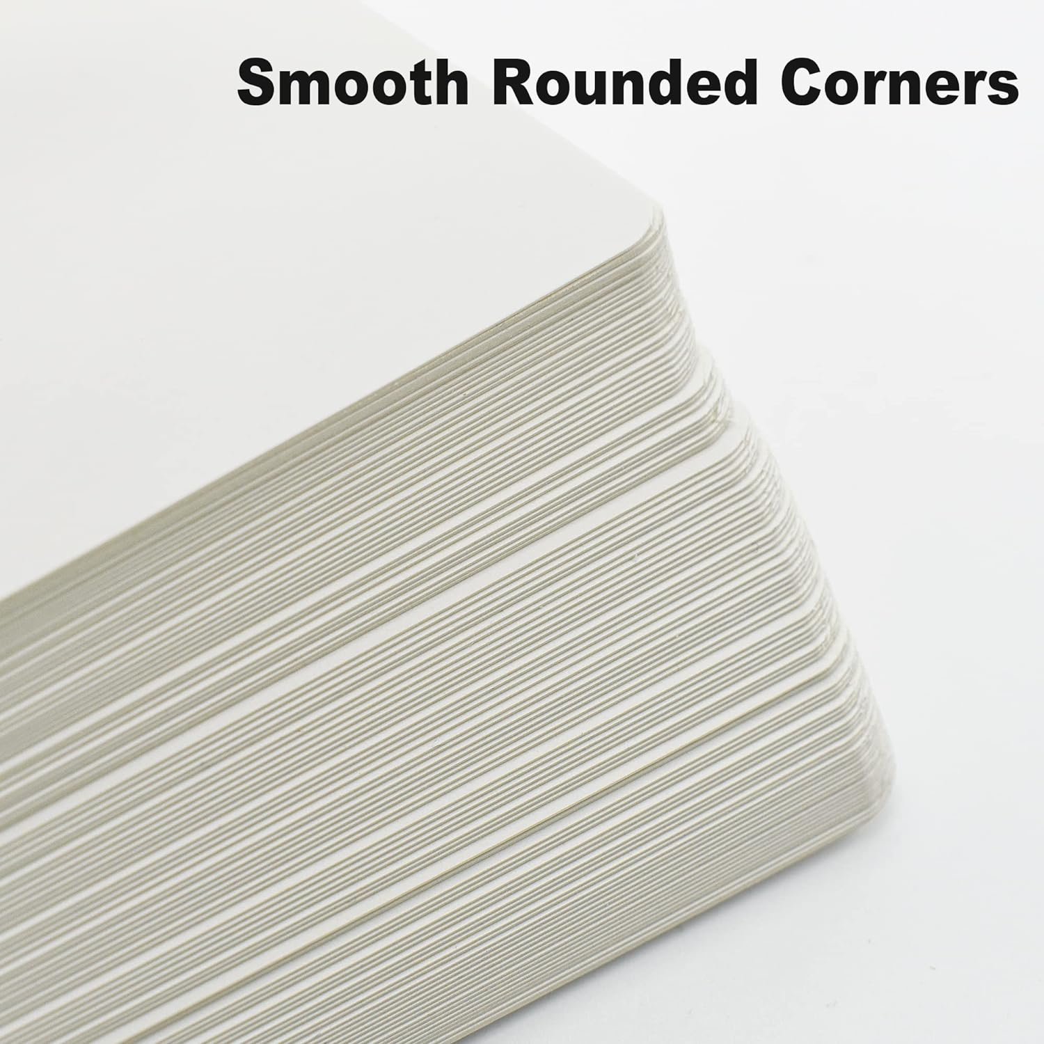 VANRA 300PCS Blank Index Cards 3X5 Inches Note Cards Thick 111Lb Cardstock Flash Cards, Unruled Study Cards for School Learning, Office (White) image number 4