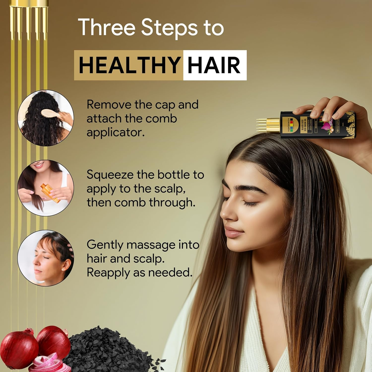 Organix Mantra Red Onion Oil with Argan, Jojoba, Hibiscus, Curry Leaves, Tea Tree, Organic Multi Purpose Hair Oil (250ML) image number 4