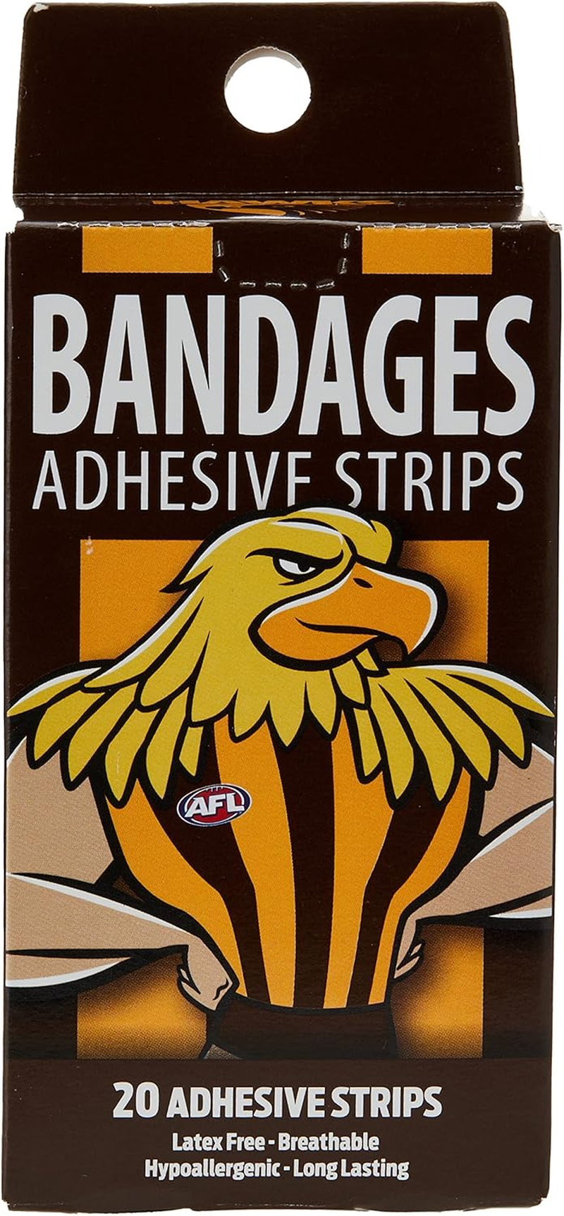 AFL Hawthorn Mascot Adhesive Bandages (Pack of 20) image number 2