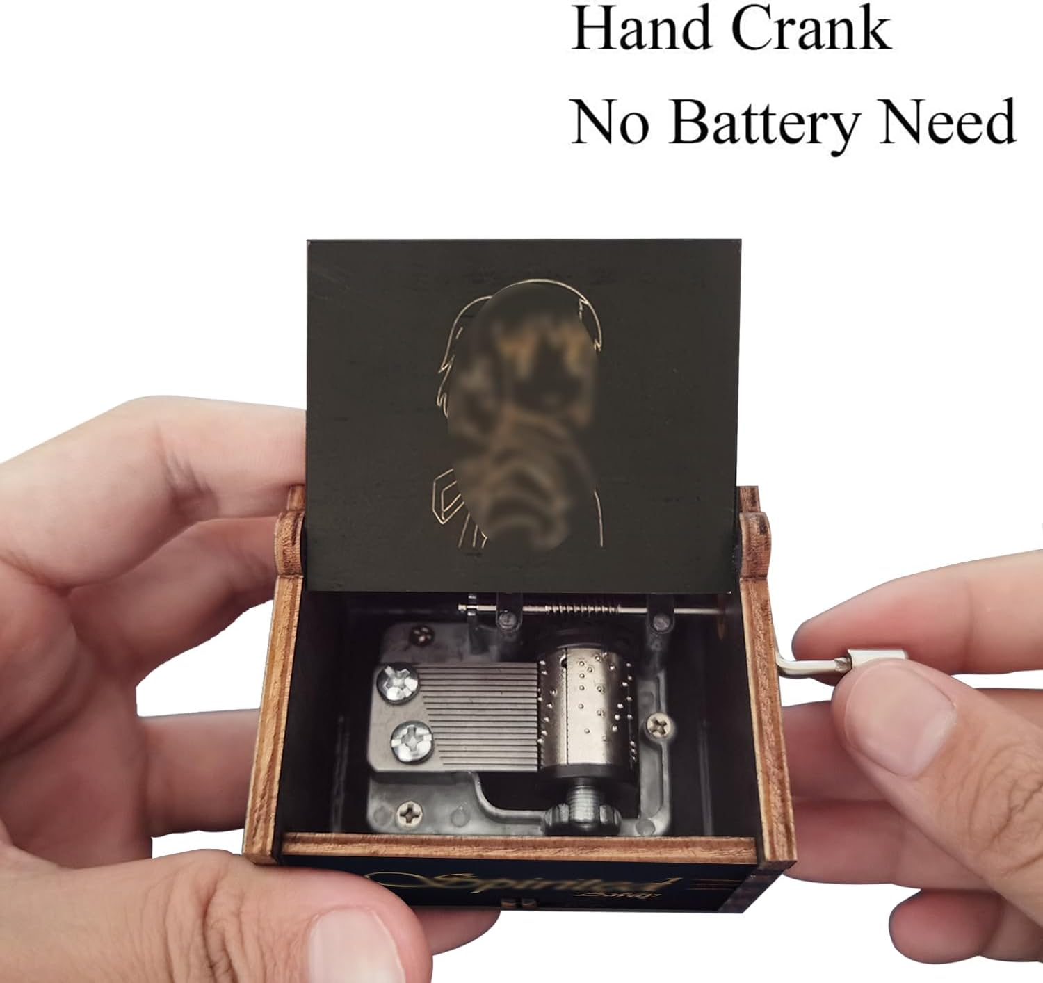 Bolunlun Spirited Away'S Music Box, Wooden Hand-Cranked Music Box, Wooden Toys for Anime Fans, Gifts for Girlfriends and Children, Valentine'S Day, Birthdays, Halloween and Christmas. image number 4