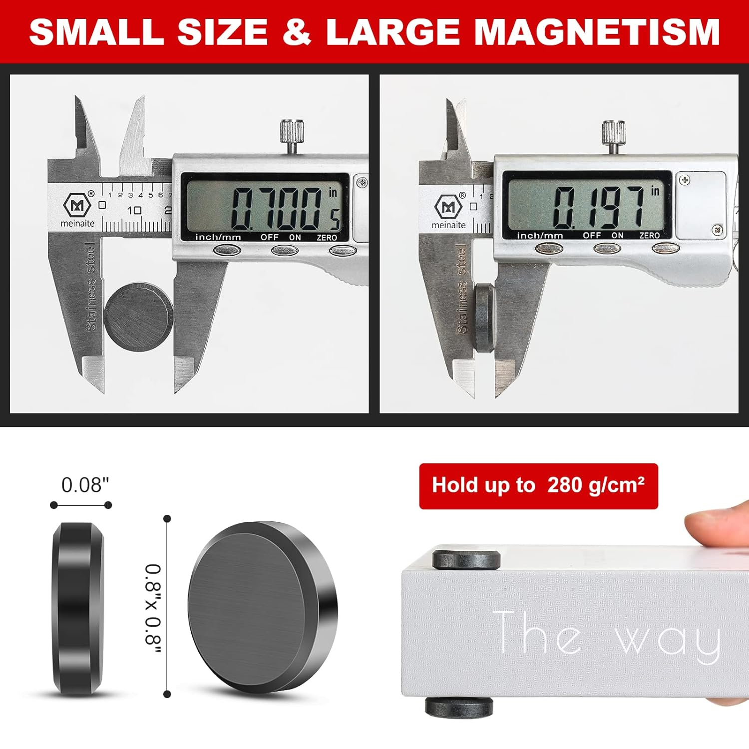 Thaibear 55 Pack Ceramic Craft Magnets - 18 Mm X 5 Mm - round Disc with 3M Adhesive Backing, Strong, Black image number 5